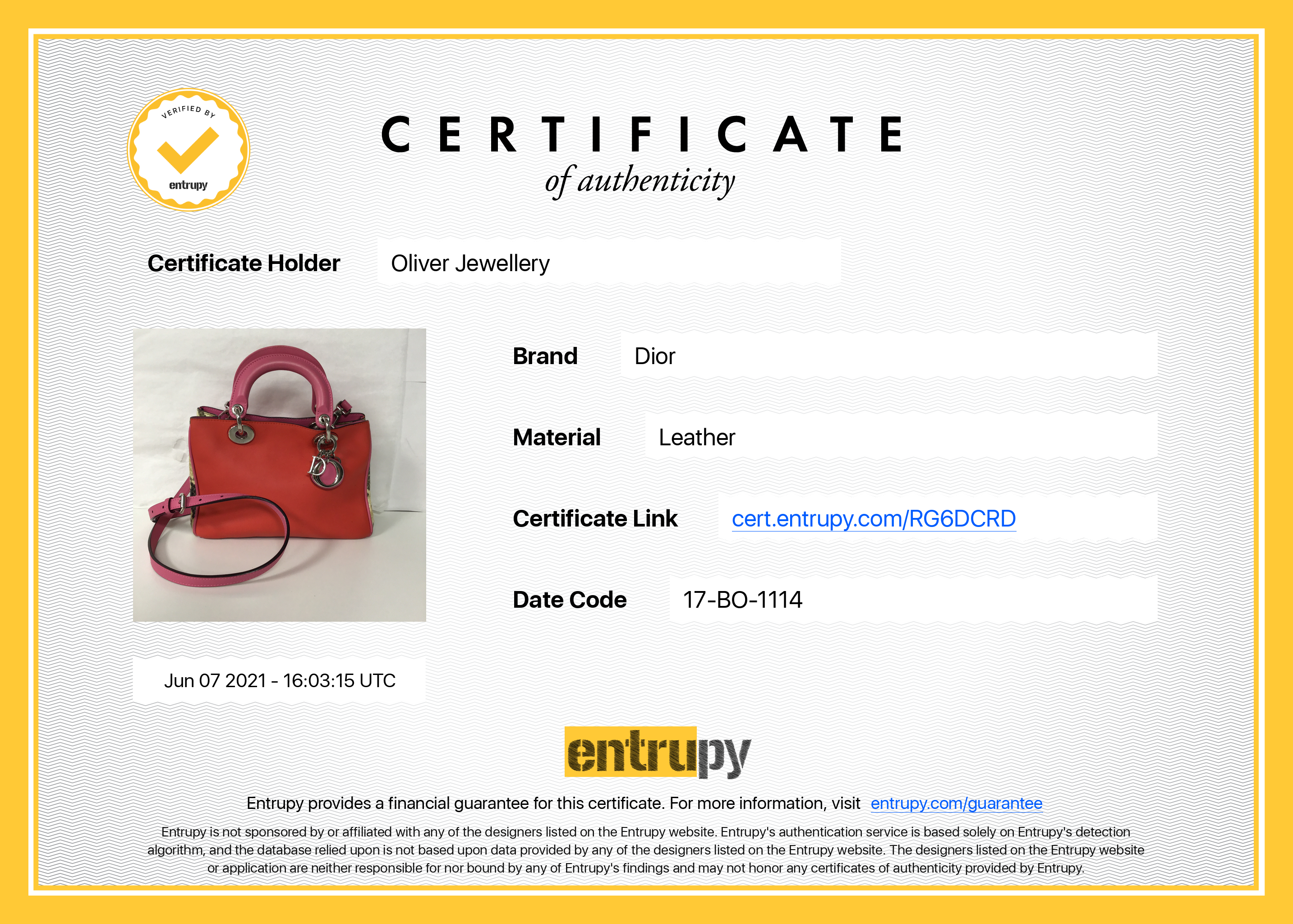 Christian Dior Small Python Trimmed Diorissimo Tote w/ Strap