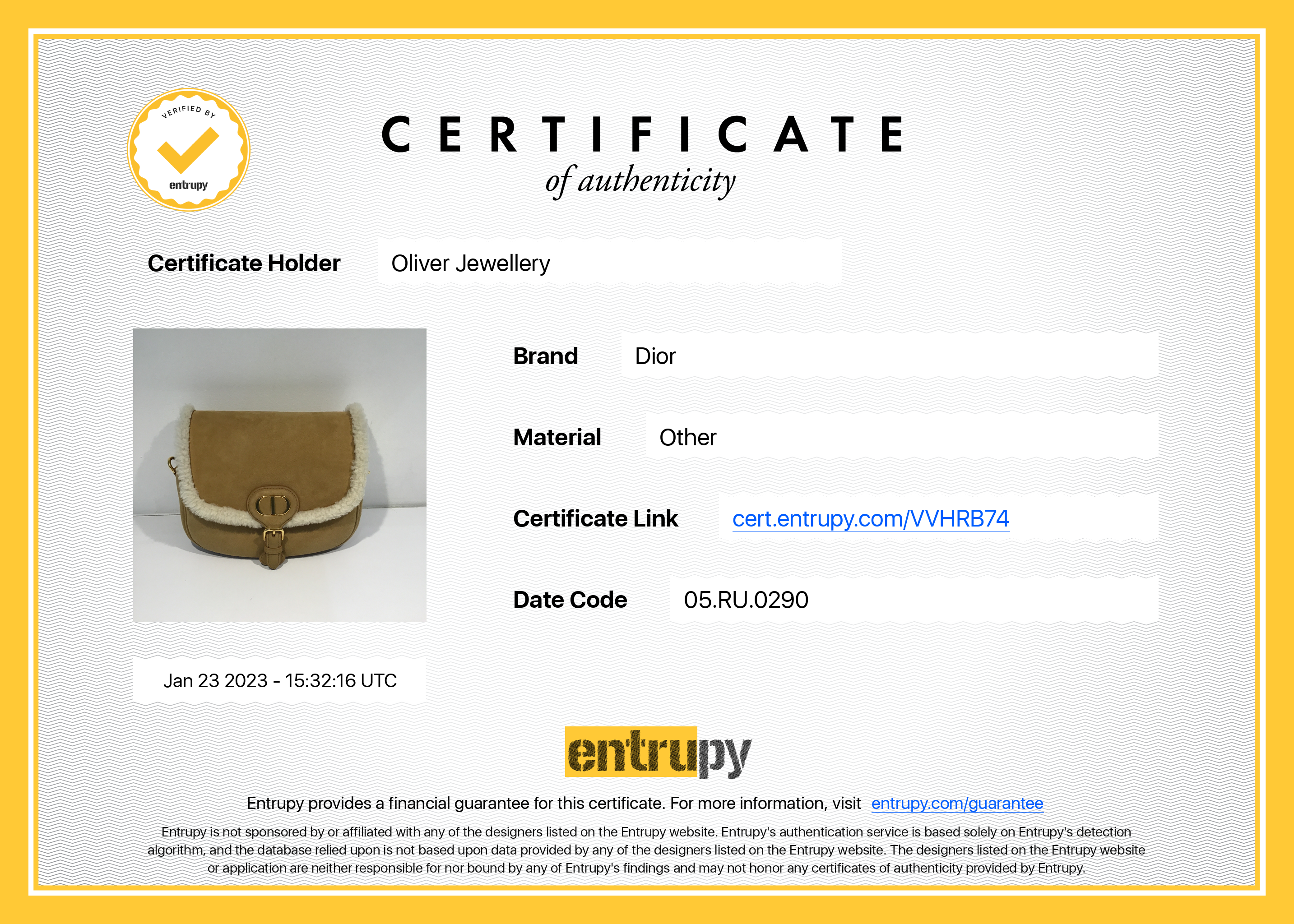 Christian Dior Small Shearling Bobby Crossbody Bag