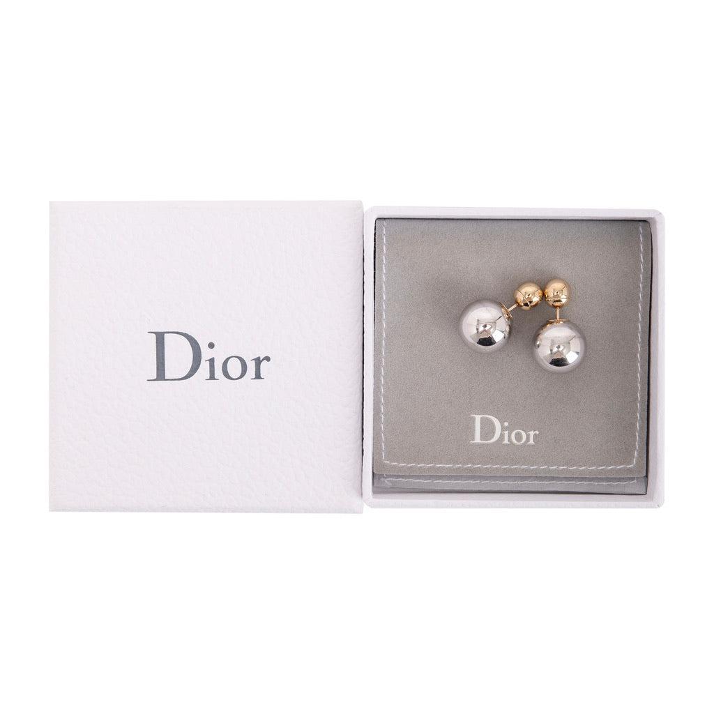 Christian Dior Two-Tone Tribales Earrings w/ Box