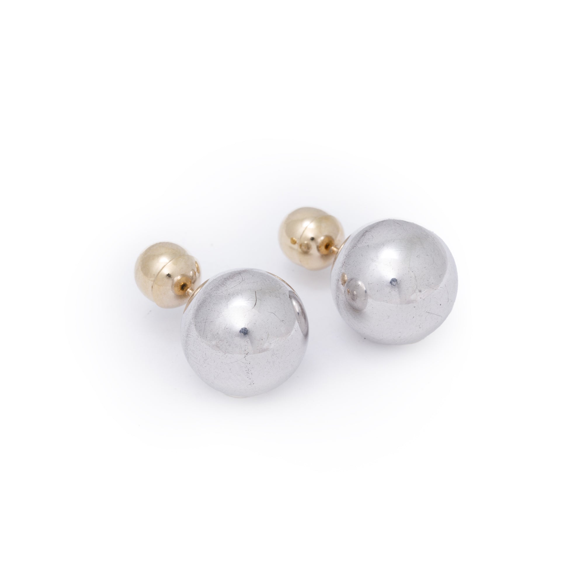 Christian Dior Two-Tone Tribales Earrings w/ Box