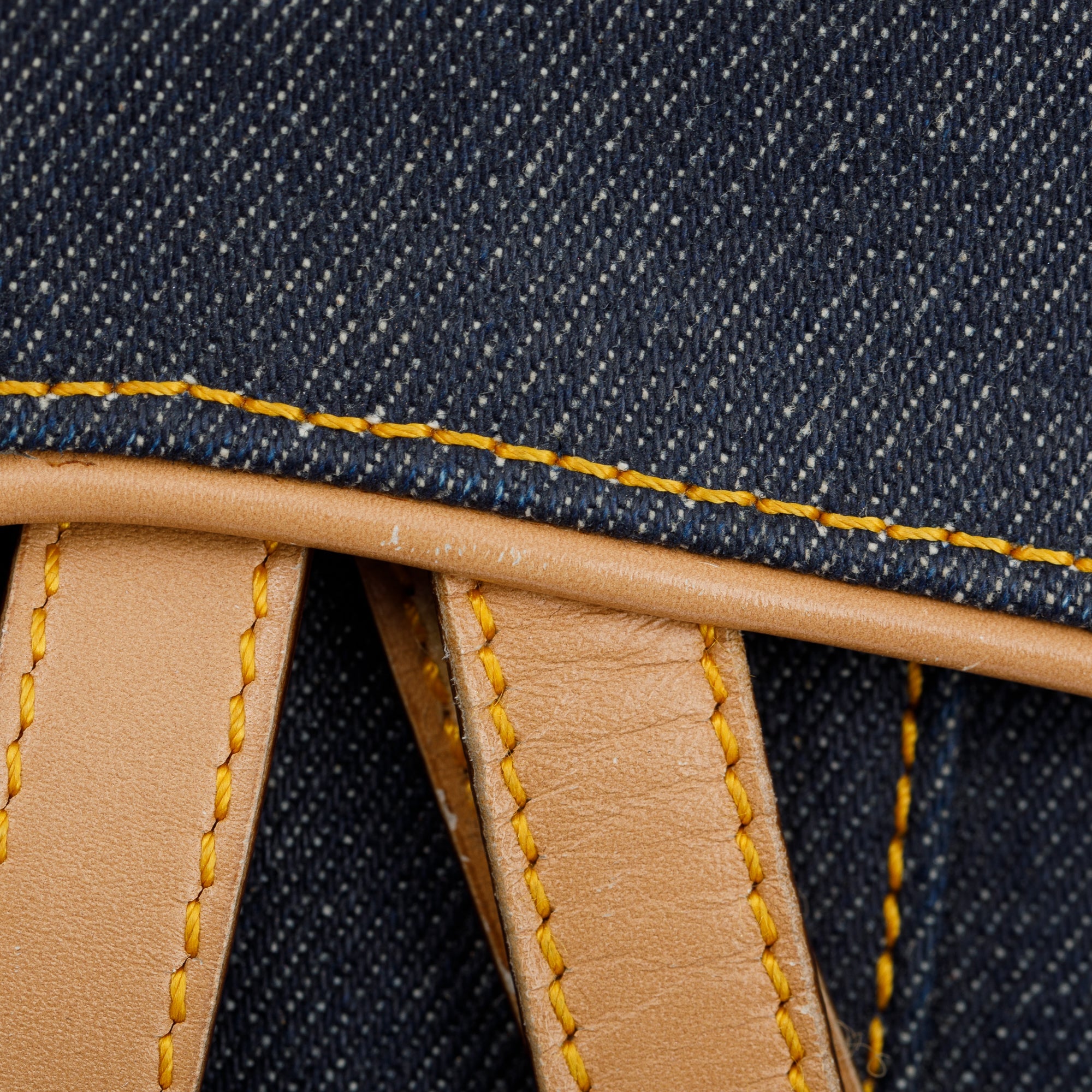 Christian Dior Vintage Blue Denim Saddle Bag