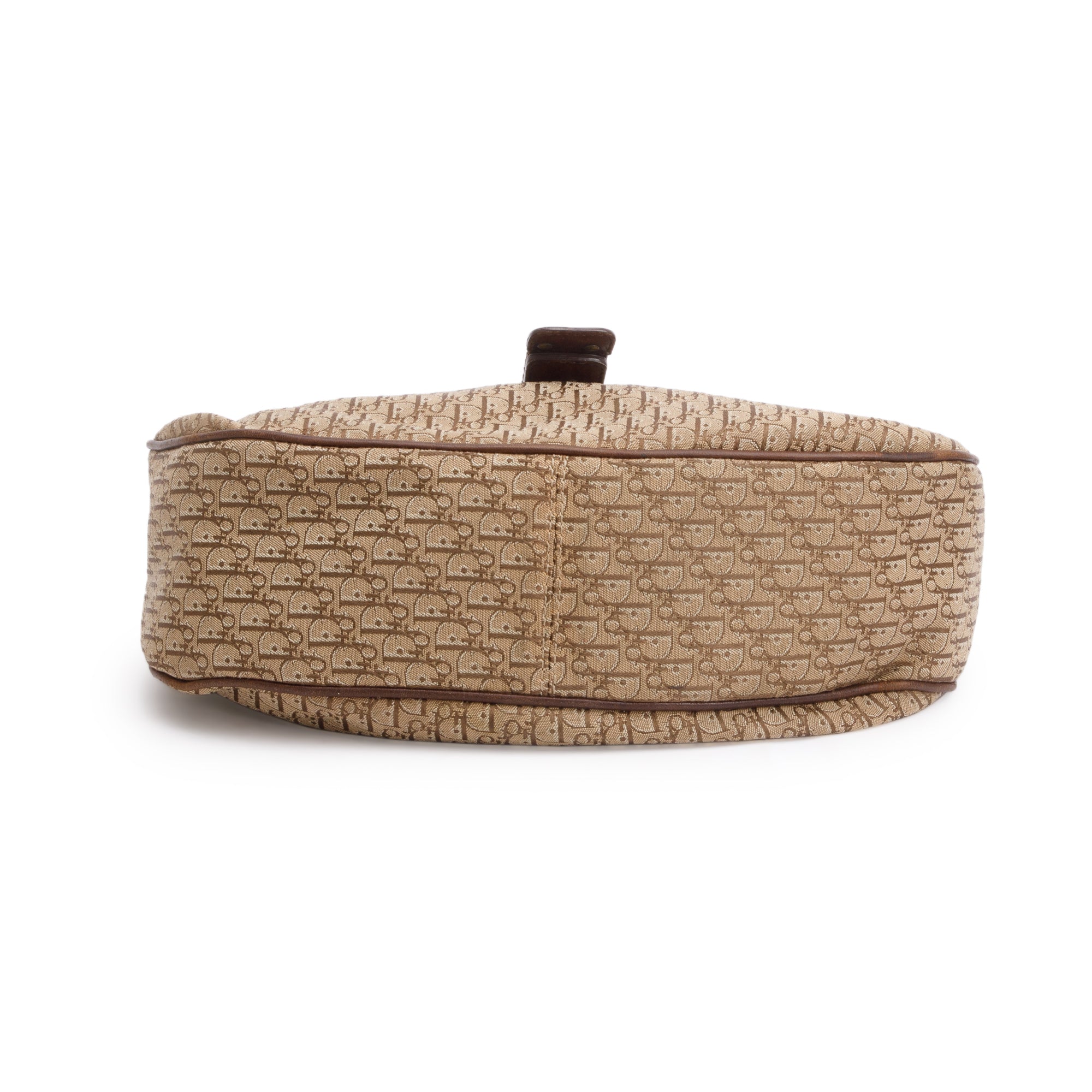 Christian Dior Vintage Brown Diorissimo Canvas Buckle Hobo Bag