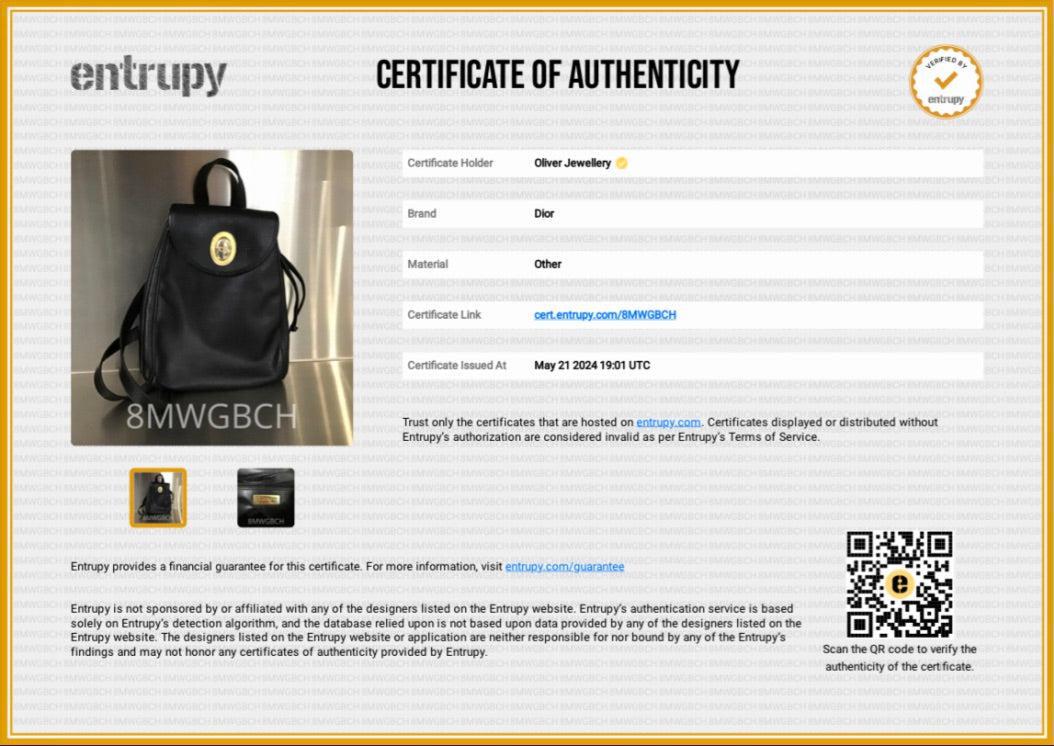 Christian Dior Vintage Leather Backpack