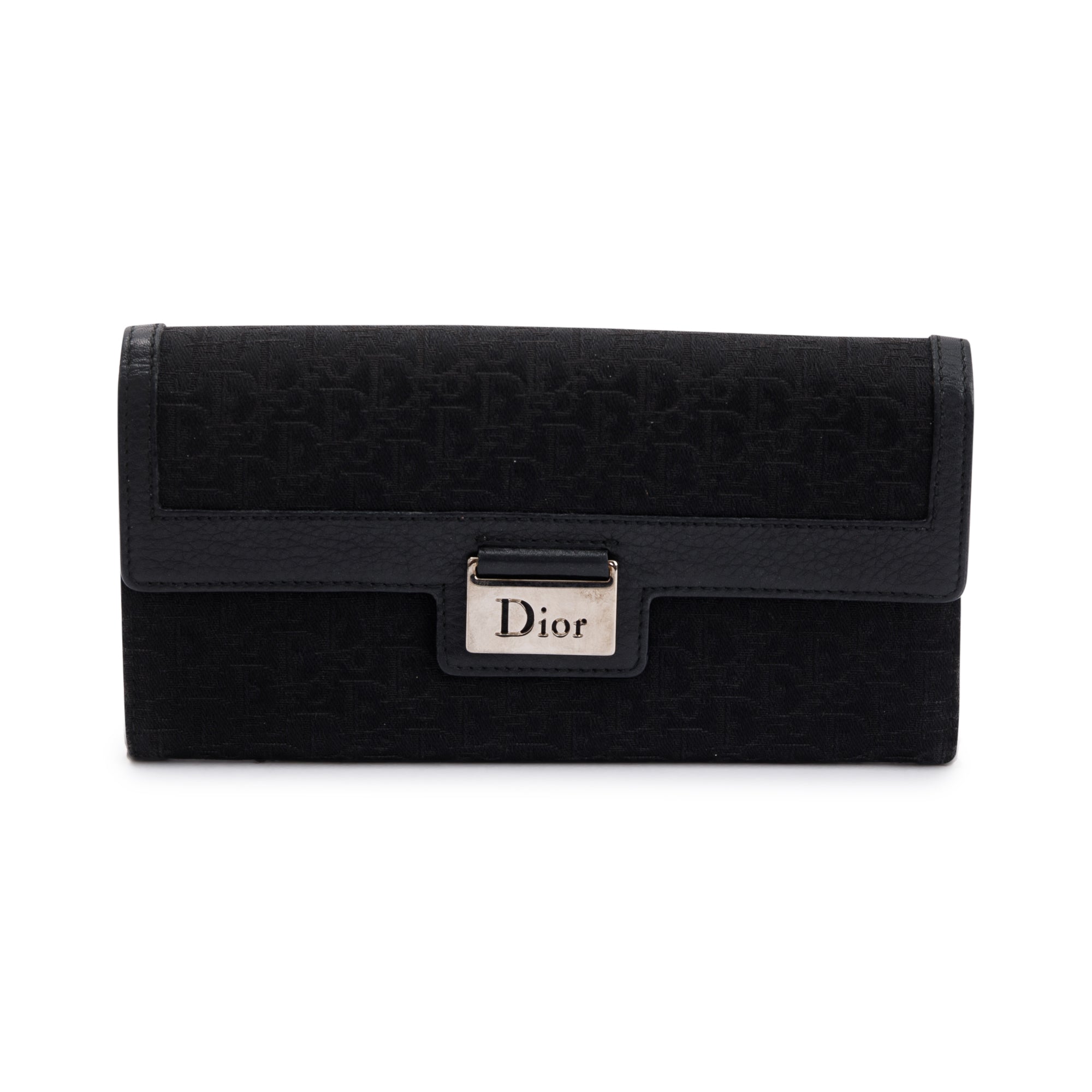 Christian Dior Vintage Monogram Canvas Continental Flap Wallet