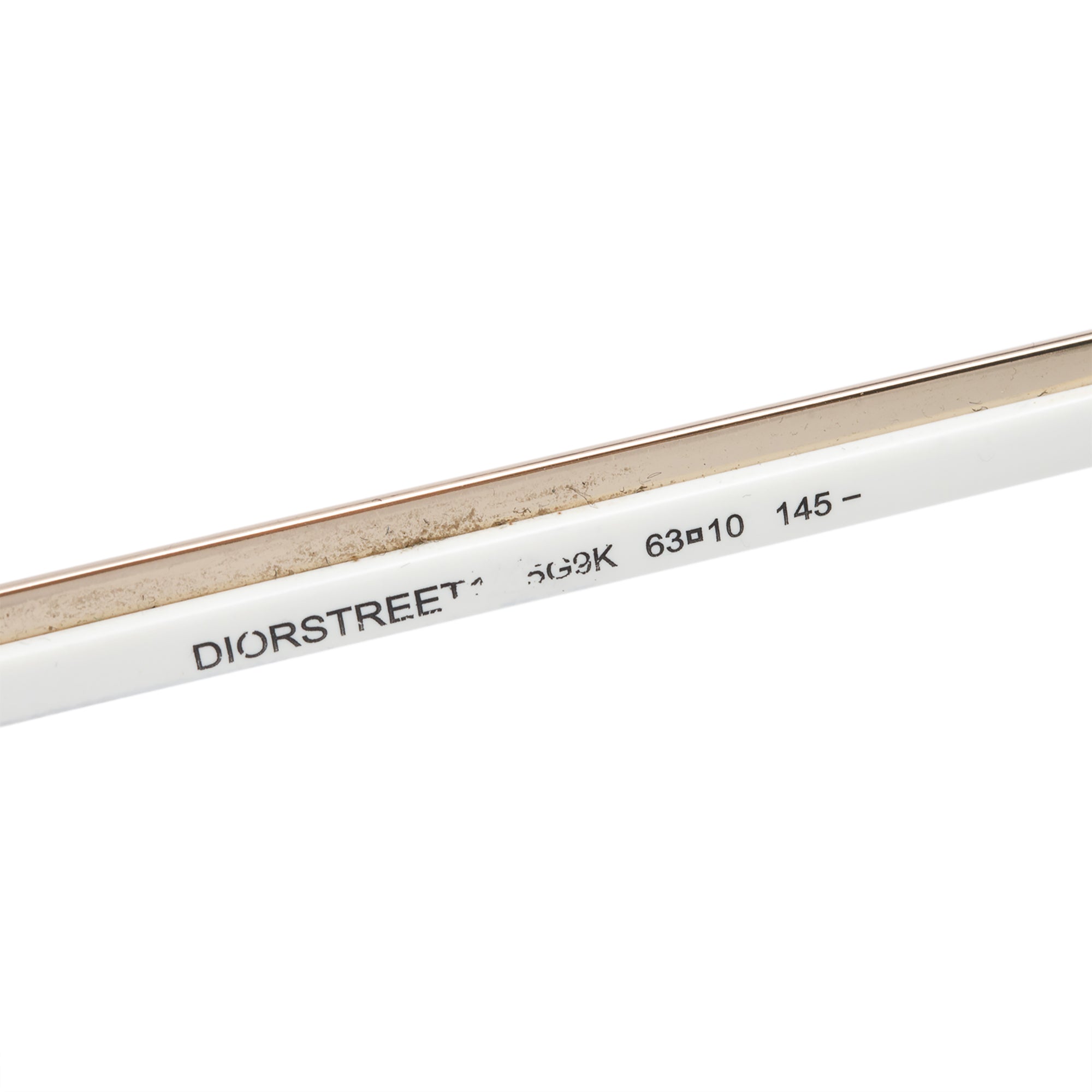 Christian Dior White Acetate DiorStreet1 Ovaersized Pilot Sunglasses w/ Case