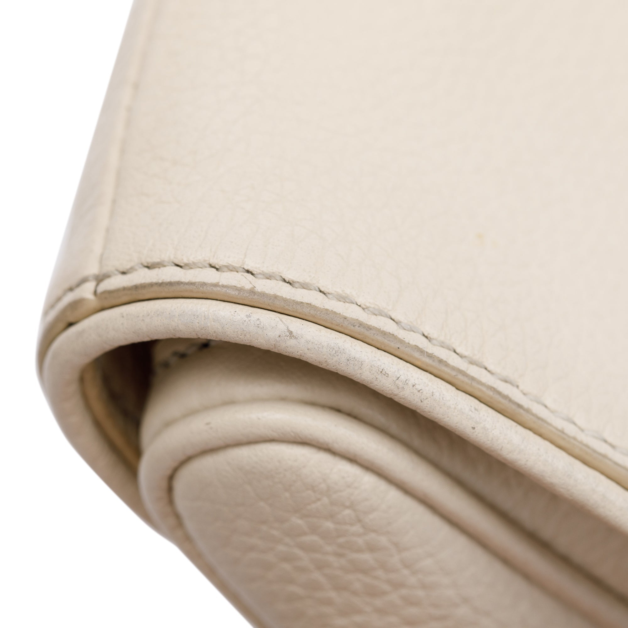 Christian Dior White Calfskin Leather Mini Saddle Crossbody Bag