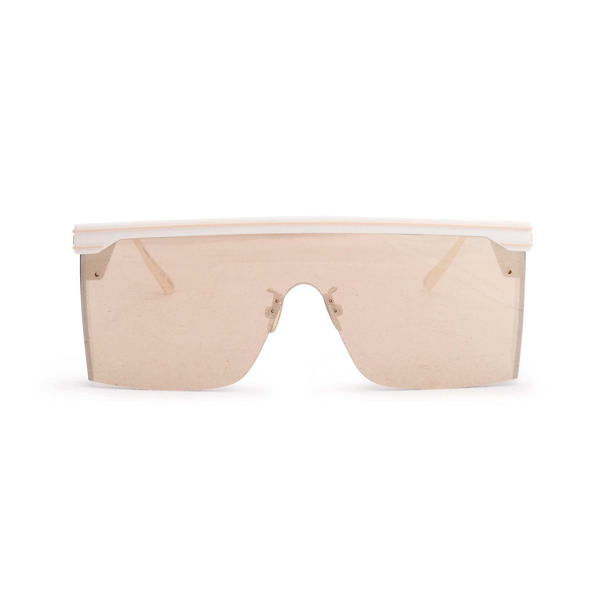 Christian Dior White DiorClub M1U Shield Mask Sunglasses w/ Box