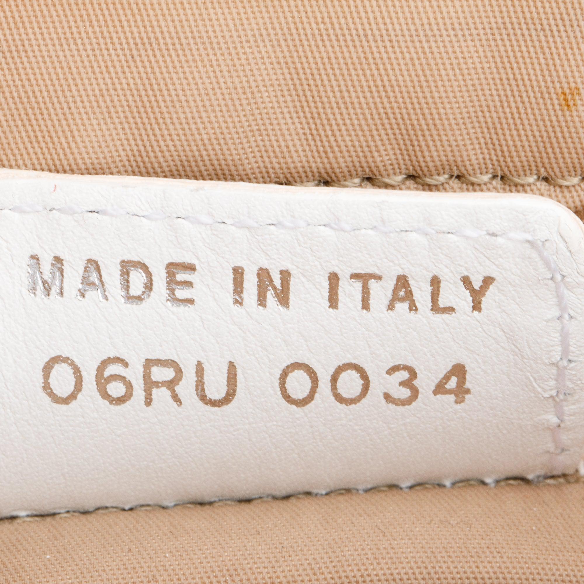 Christian Dior White Diorissimo Canvas Tote