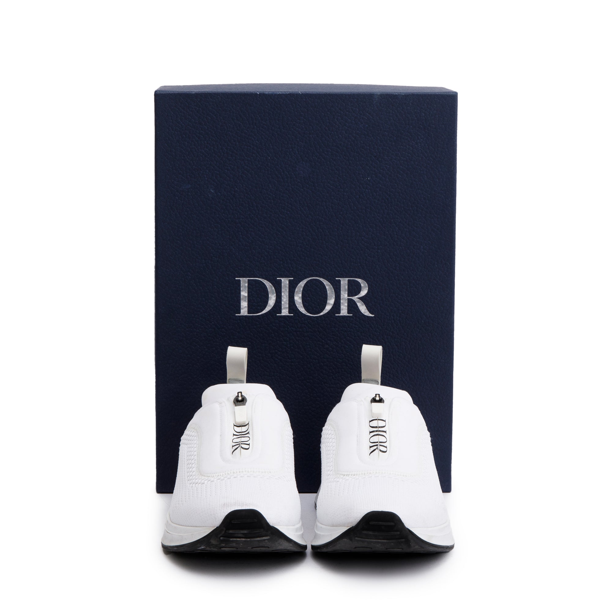 Christian Dior White Knit B25 Low Sneakers, Size 41 w/ Box