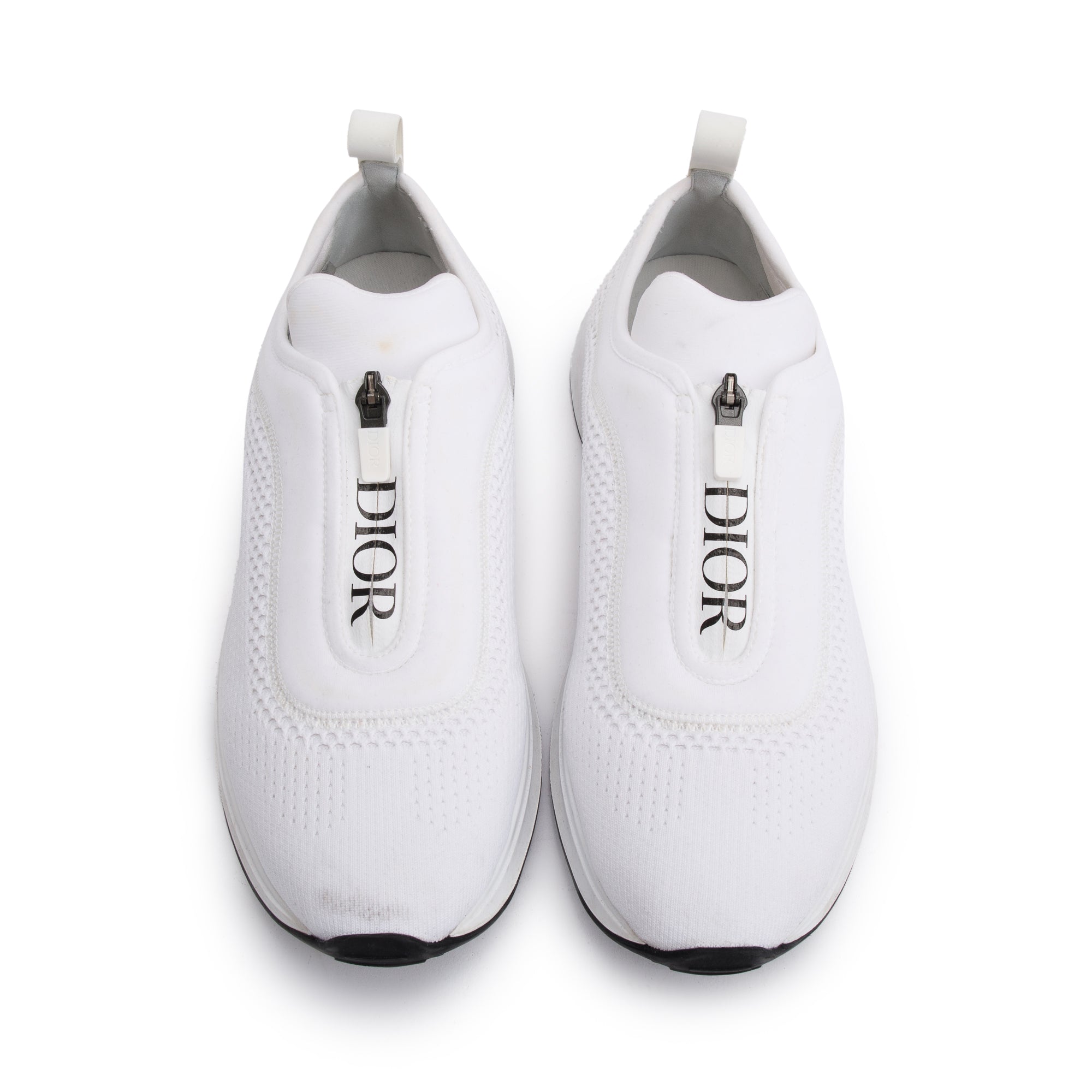 Christian Dior White Knit B25 Low Sneakers, Size 41 w/ Box
