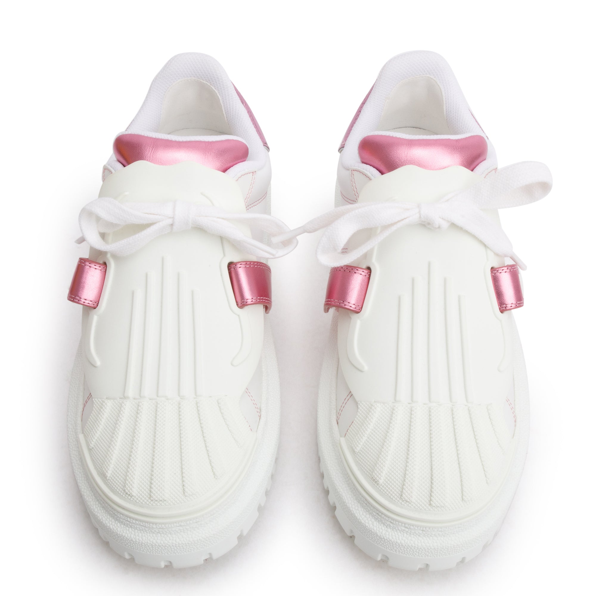 Christian Dior White Leather/Rubber ID Sneakers, Size 36 w/ Box