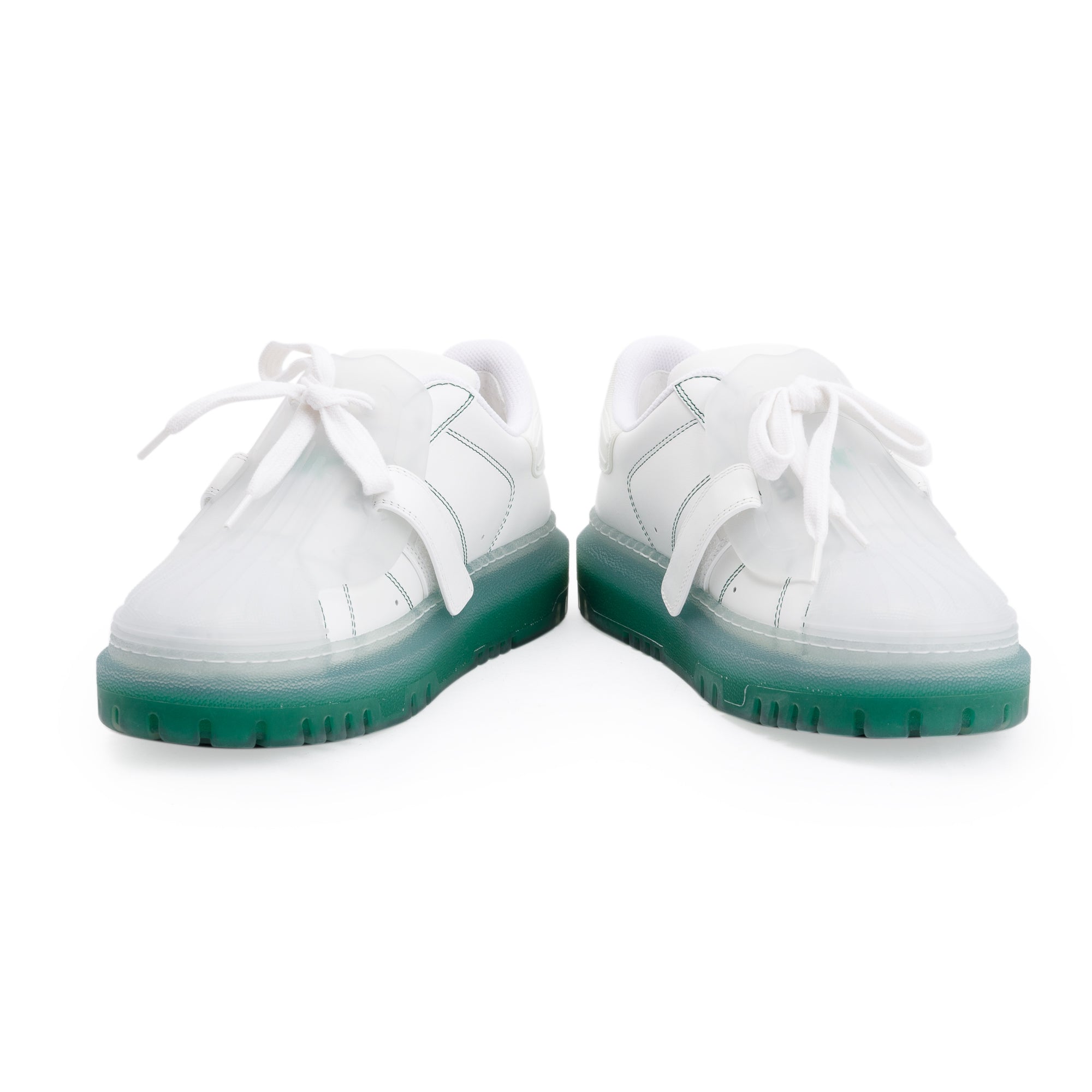 Christian Dior White/Green Dior-ID Sneakers, Size 37 w/ Box