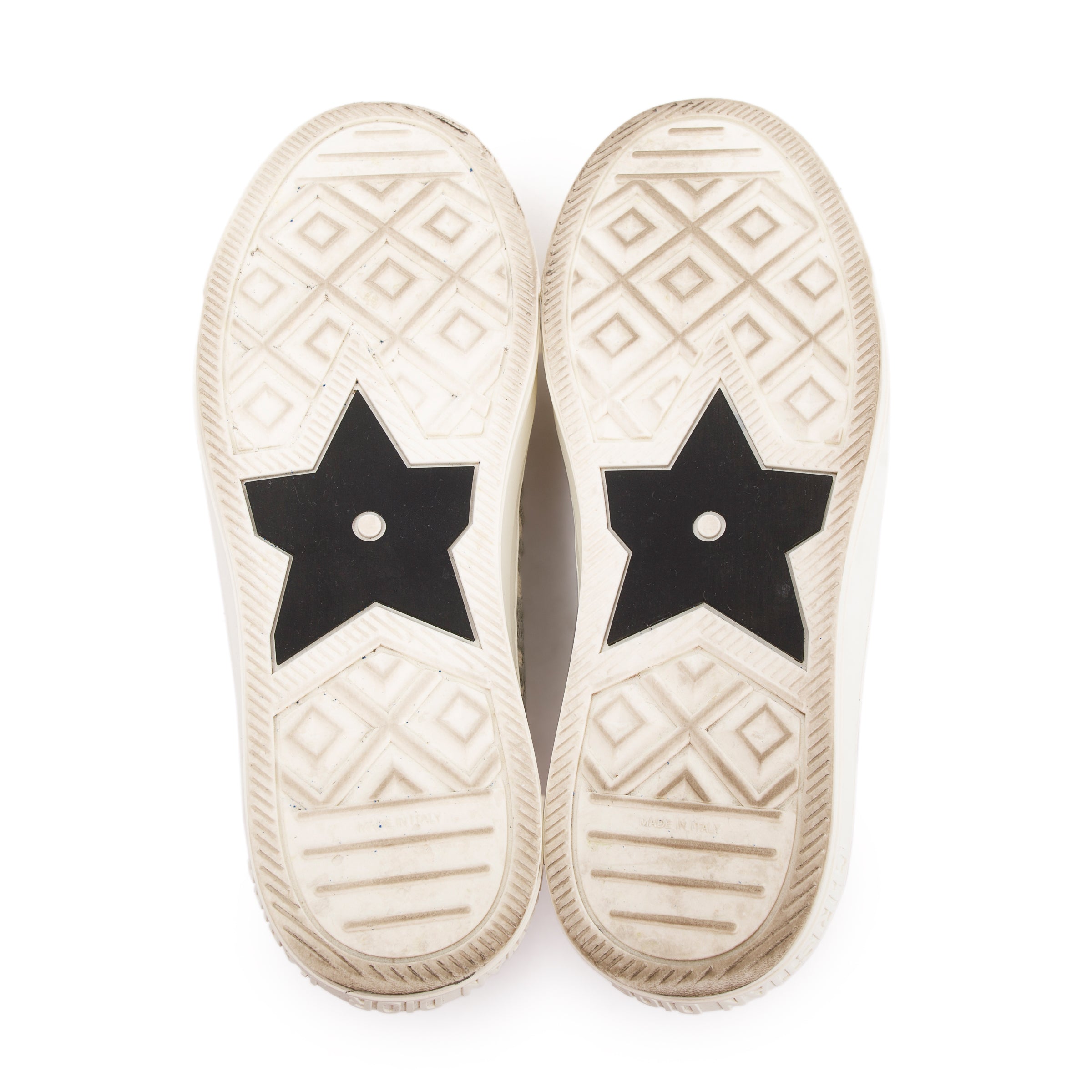 Christian Dior White/Grey Oblique Canvas Walk'N'Dior Sneakers, Size 37.5 w/ Box & Receipt