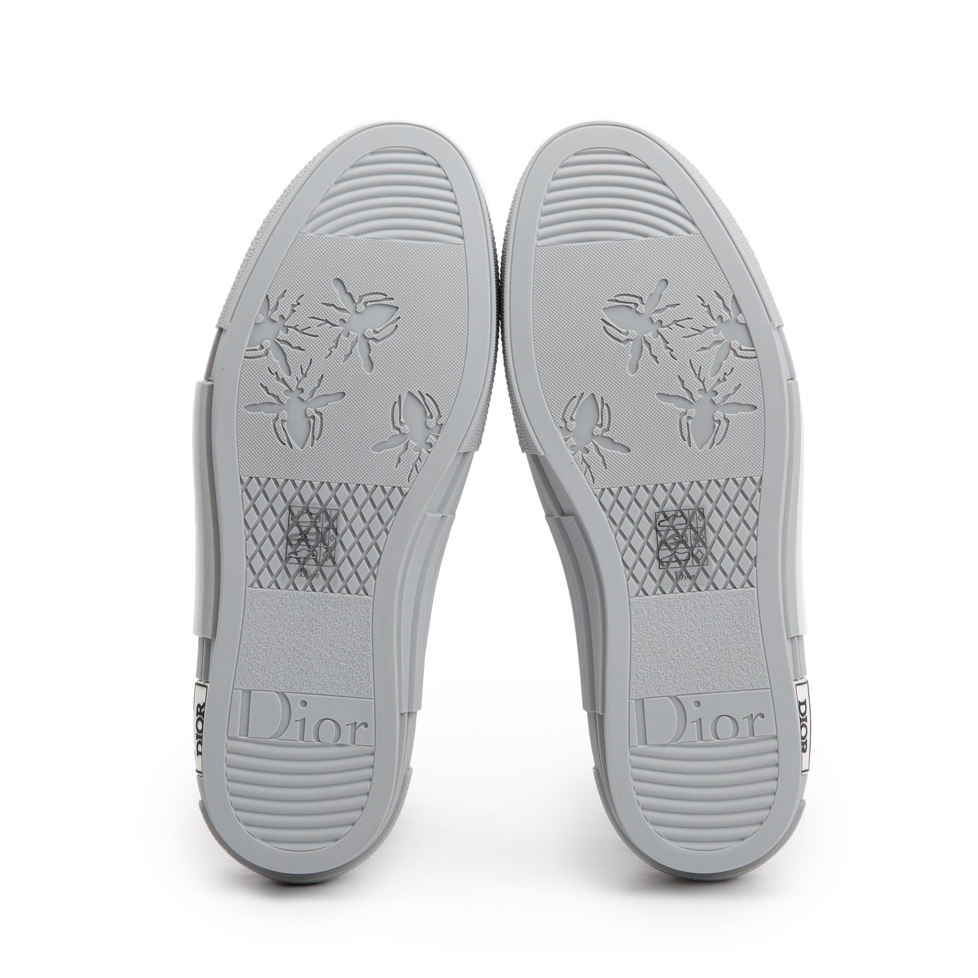 Christian Dior White/Grey Oblique Transparent Canvas B23 High-Top Sneakers, Size 41 w/ Box