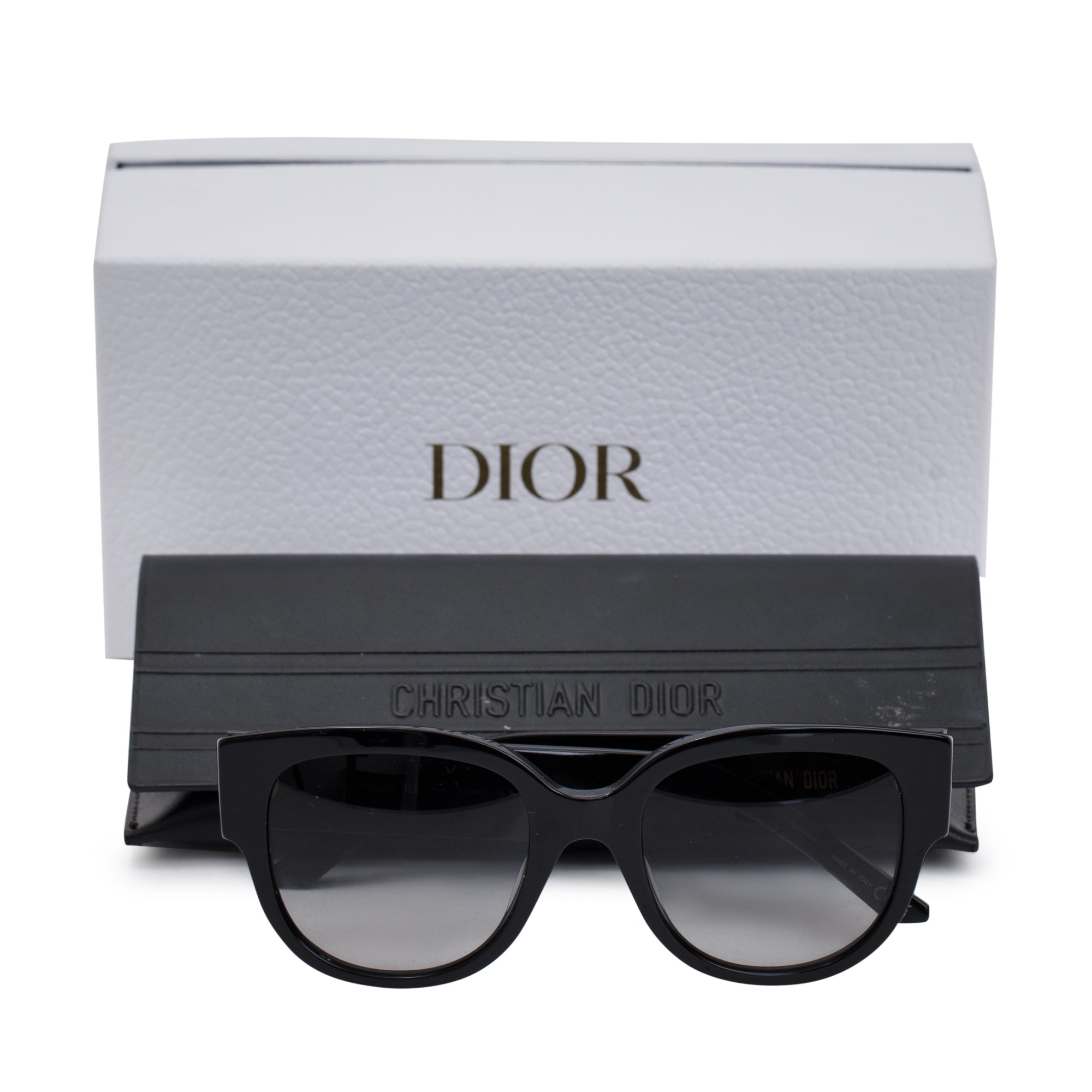 Christian Dior Wildior BU 10A1 Wayfarer Sunglasses w/ Box & Case