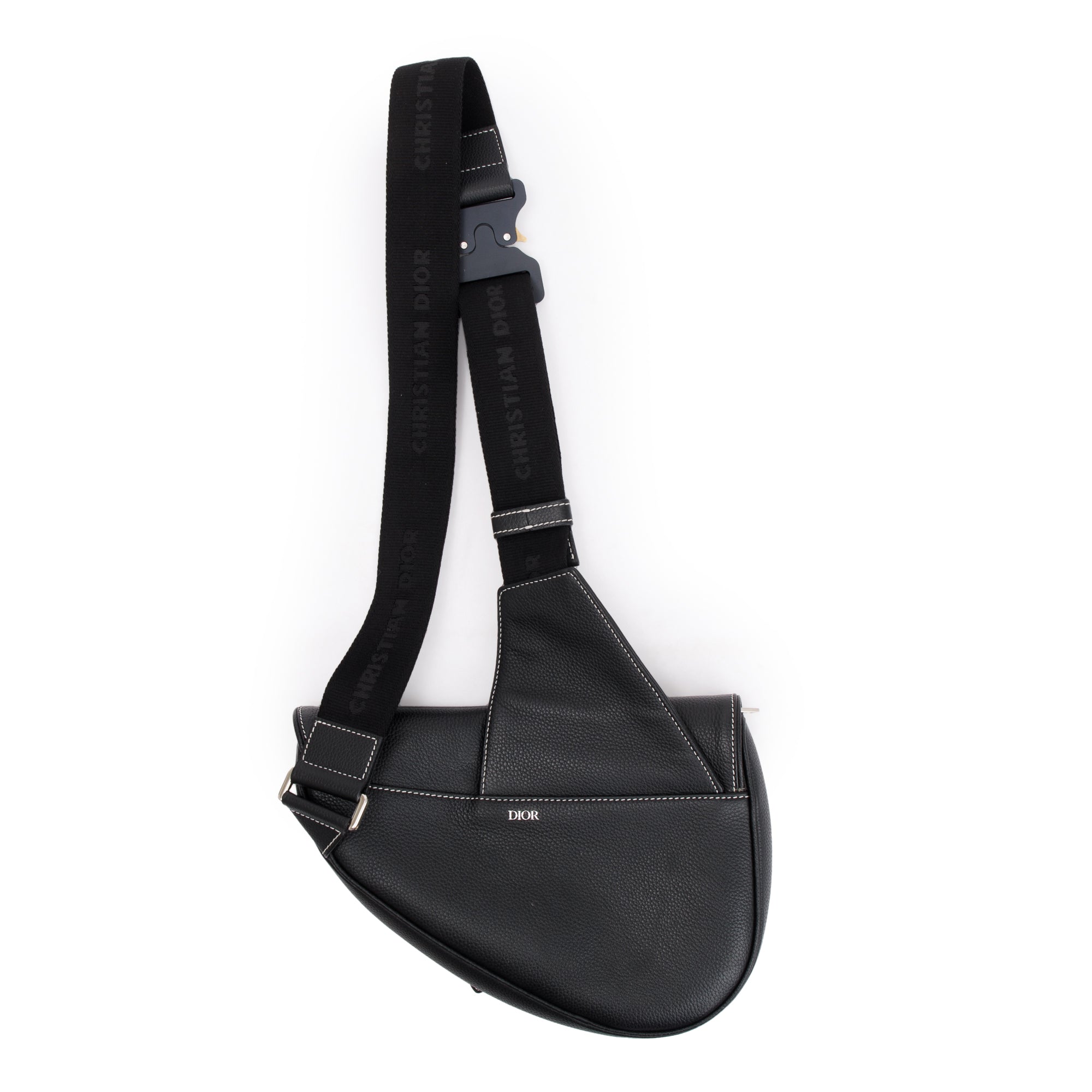 Christian Dior X Kaws Calfskin Leather Bee Saddle Bag w/ Box