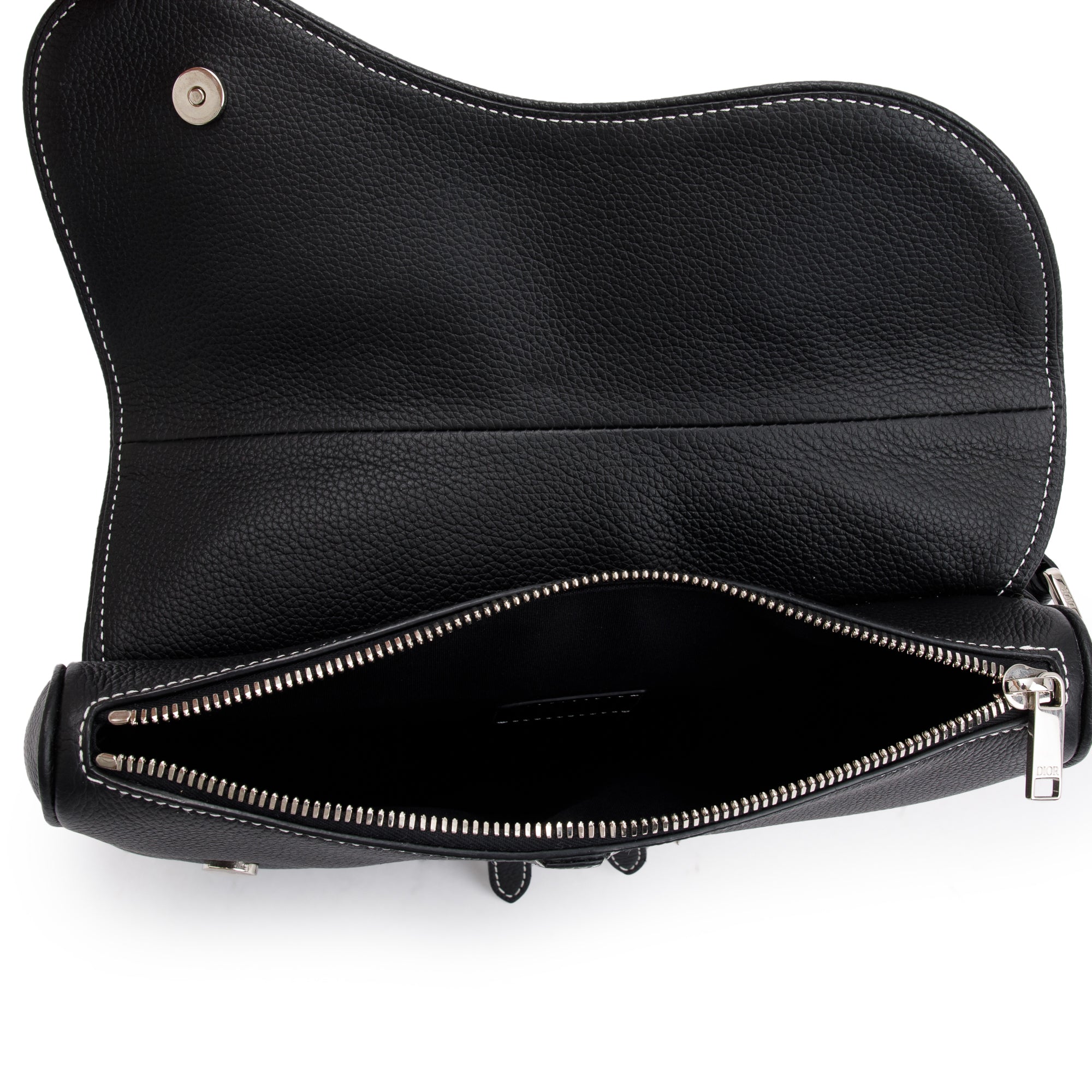 Christian Dior X Kaws Calfskin Leather Bee Saddle Bag w/ Box