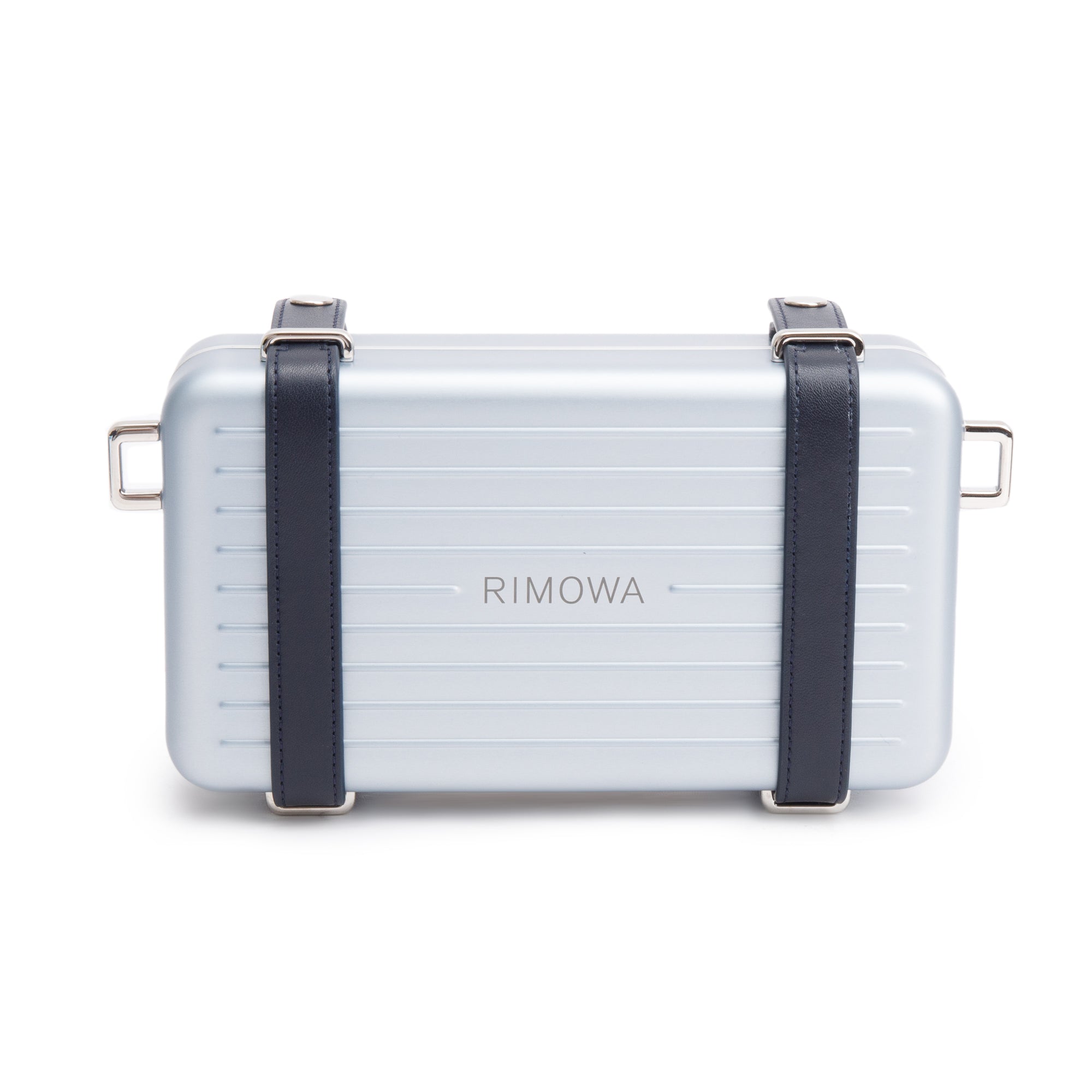 Christian Dior x Rimowa Silver Aluminum Personal Utility Case w/ Strap & Box