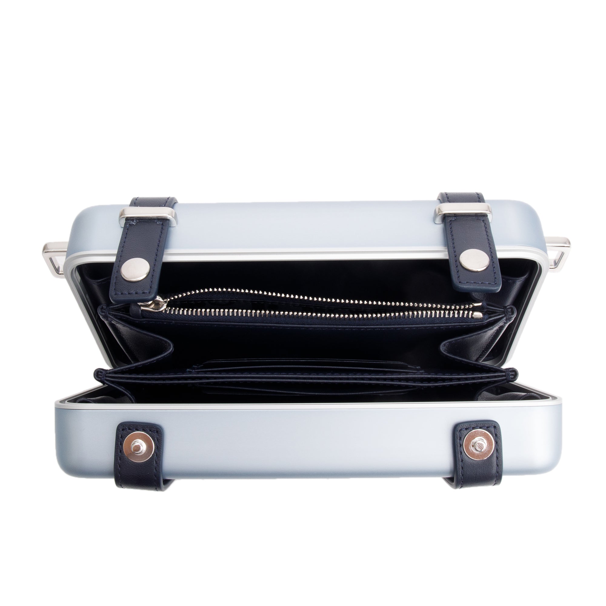 Christian Dior x Rimowa Silver Aluminum Personal Utility Case w/ Strap & Box