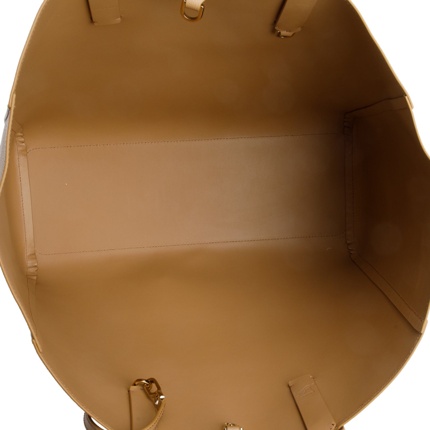 Christian Louboutin Beige Calfskin Leather Spike Cabata Tote Bag w/ Pouch