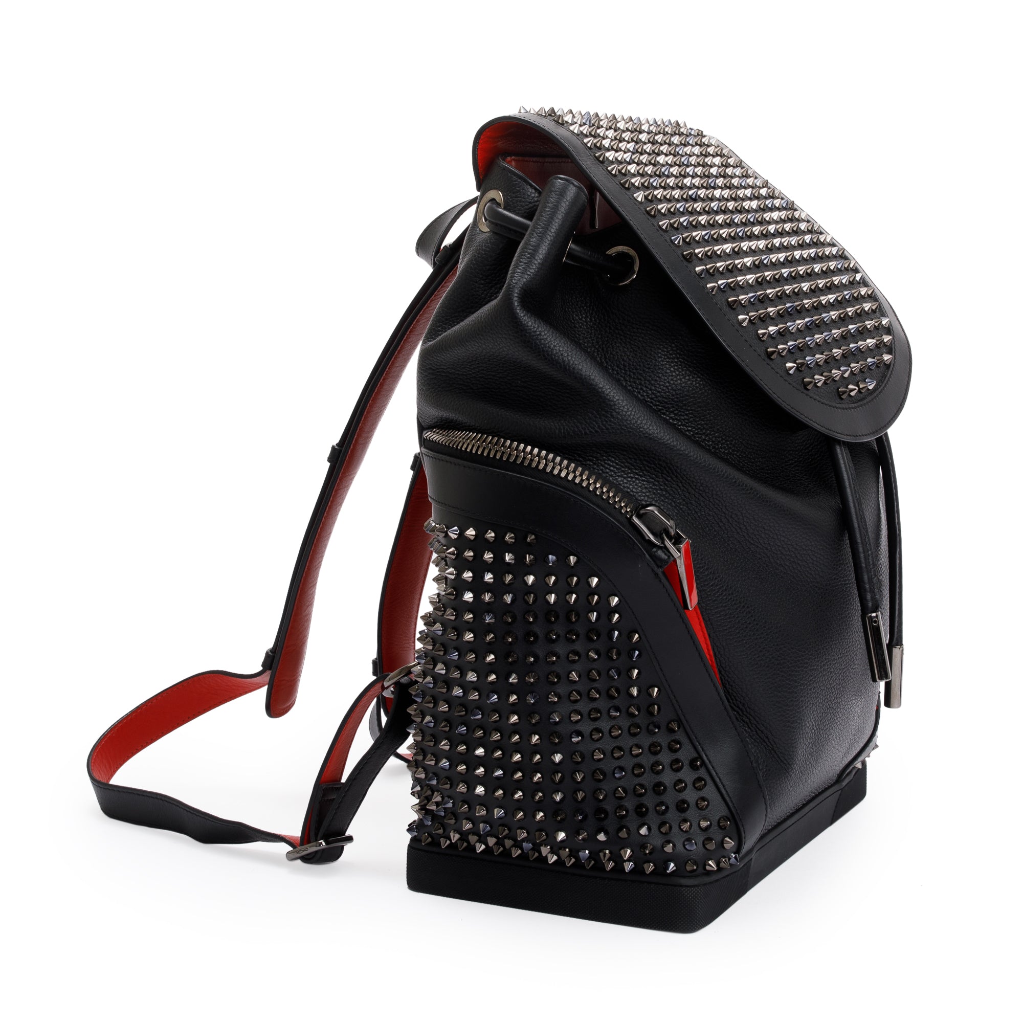 Christian Louboutin Black Calfskin Leather Explorafunk Backpack