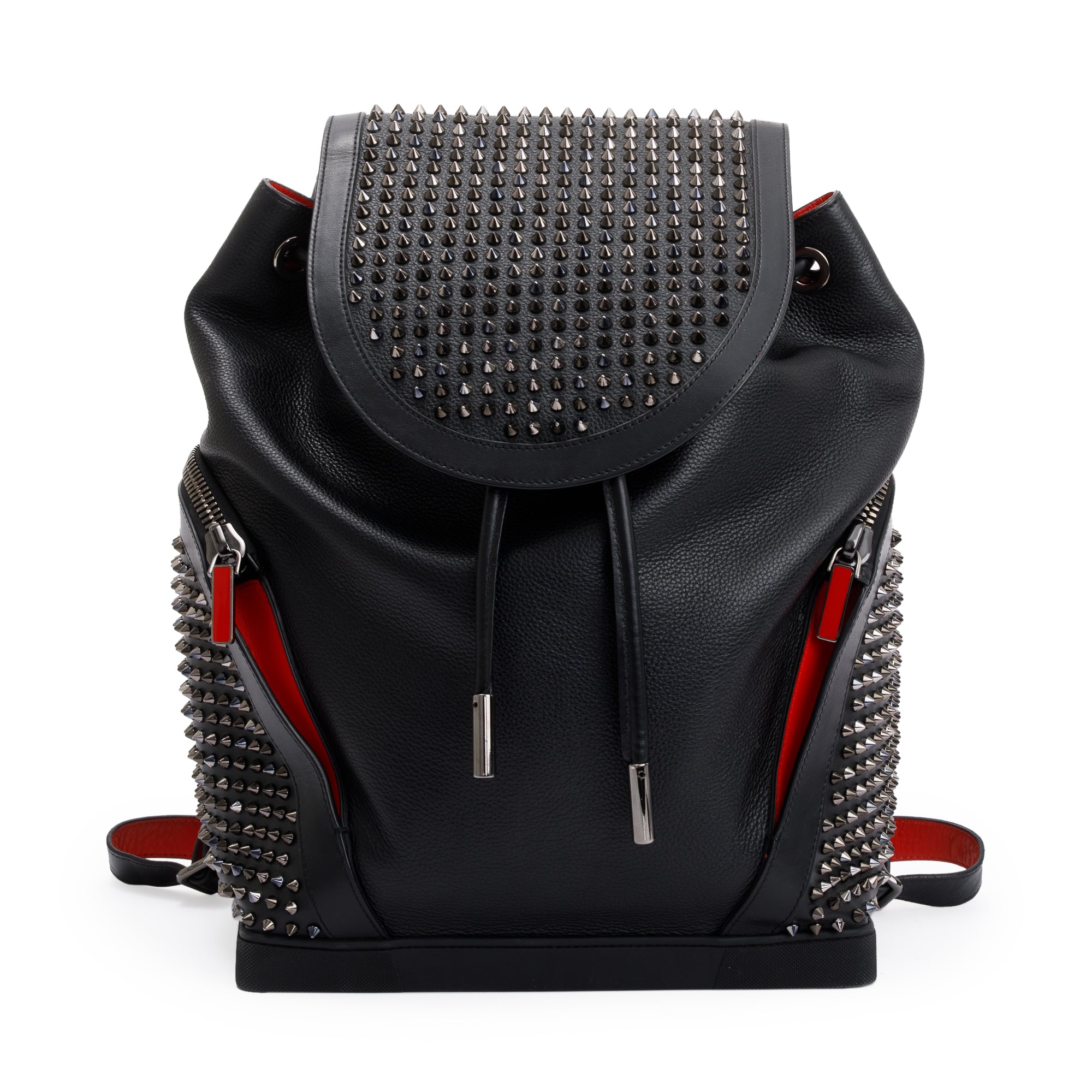 Christian Louboutin Black Calfskin Leather Explorafunk Backpack