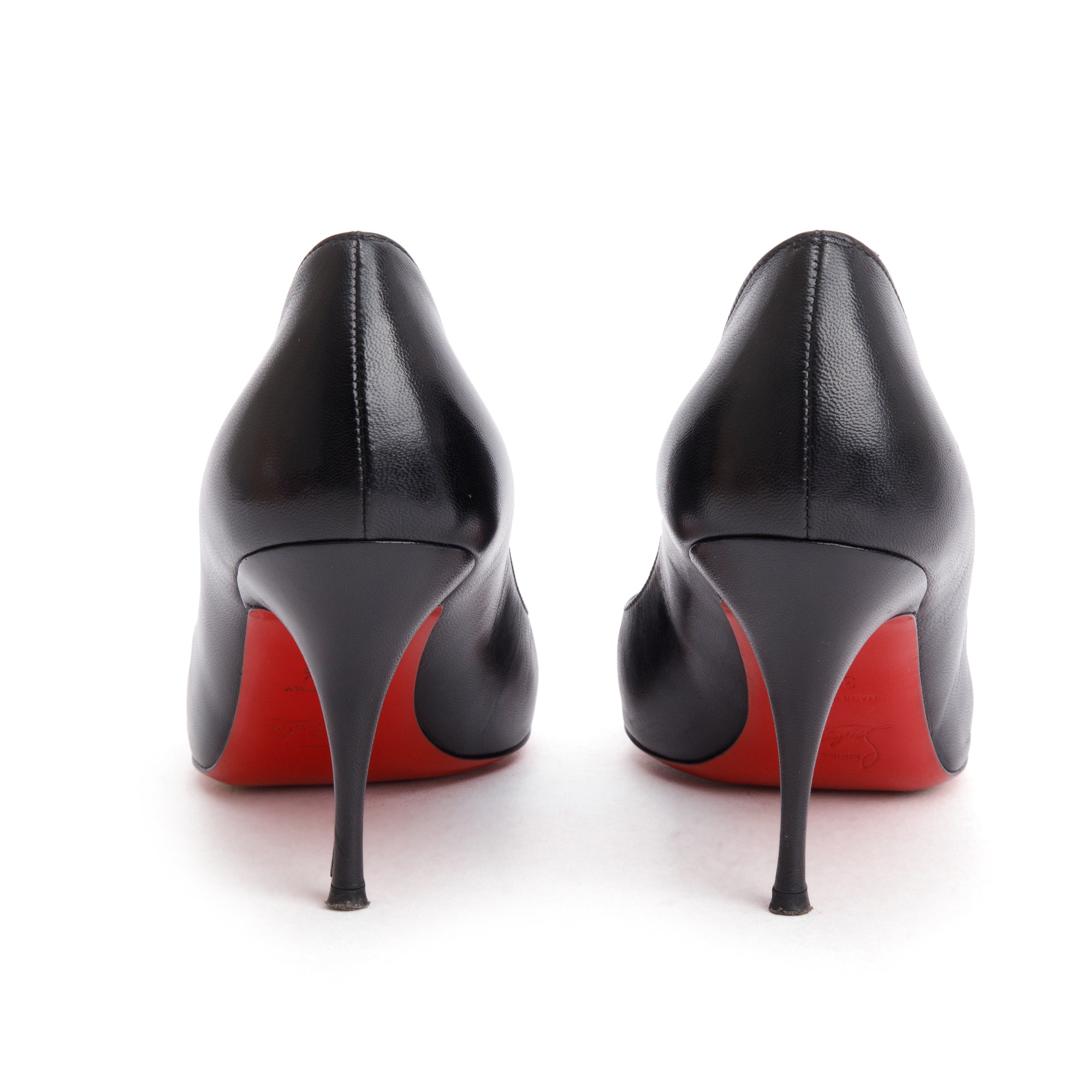 Christian Louboutin Black Leather Pigalle 100 Pumps, Size 36.5 w/ Box