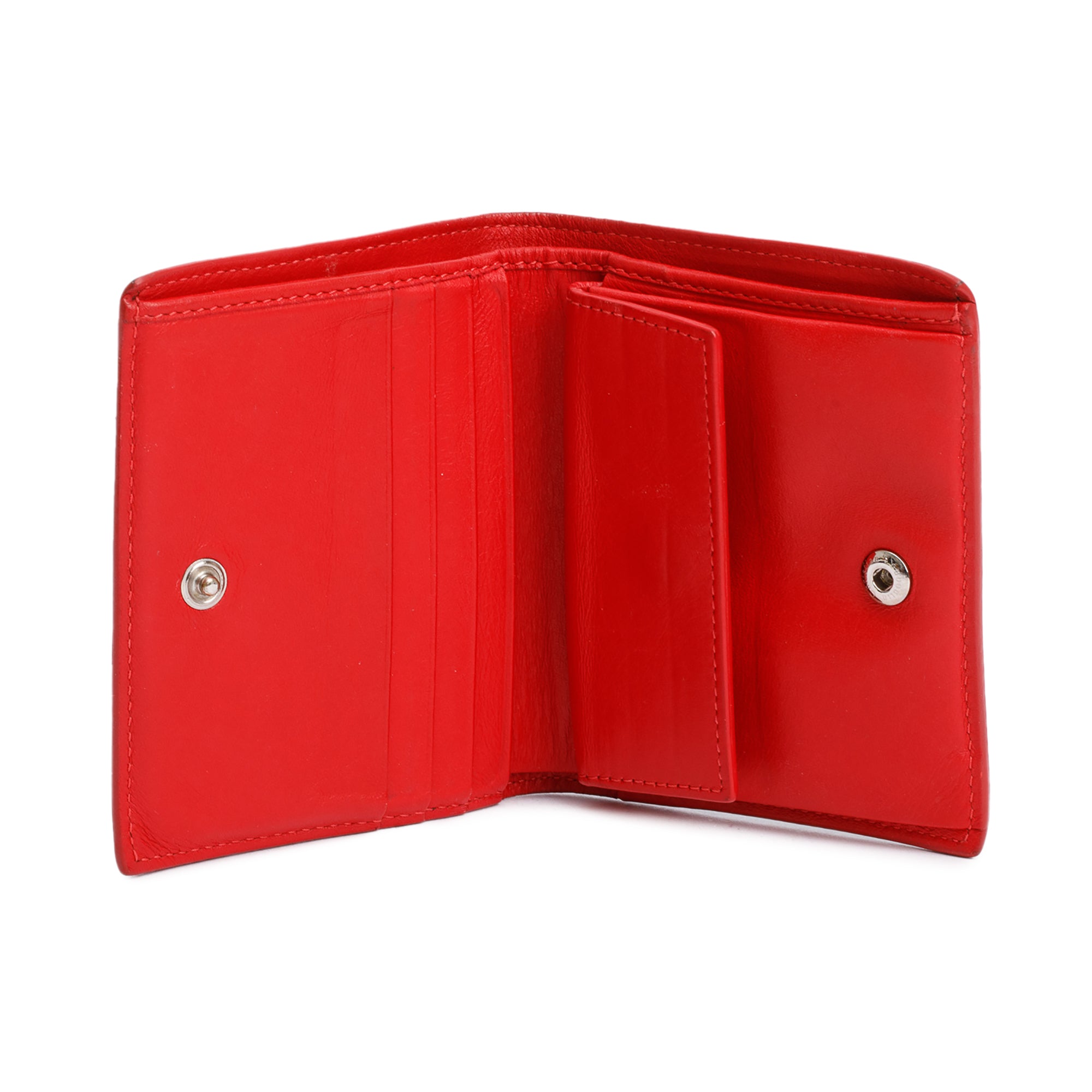 Christian Louboutin Black Leather Spike Paros Bifold Wallet