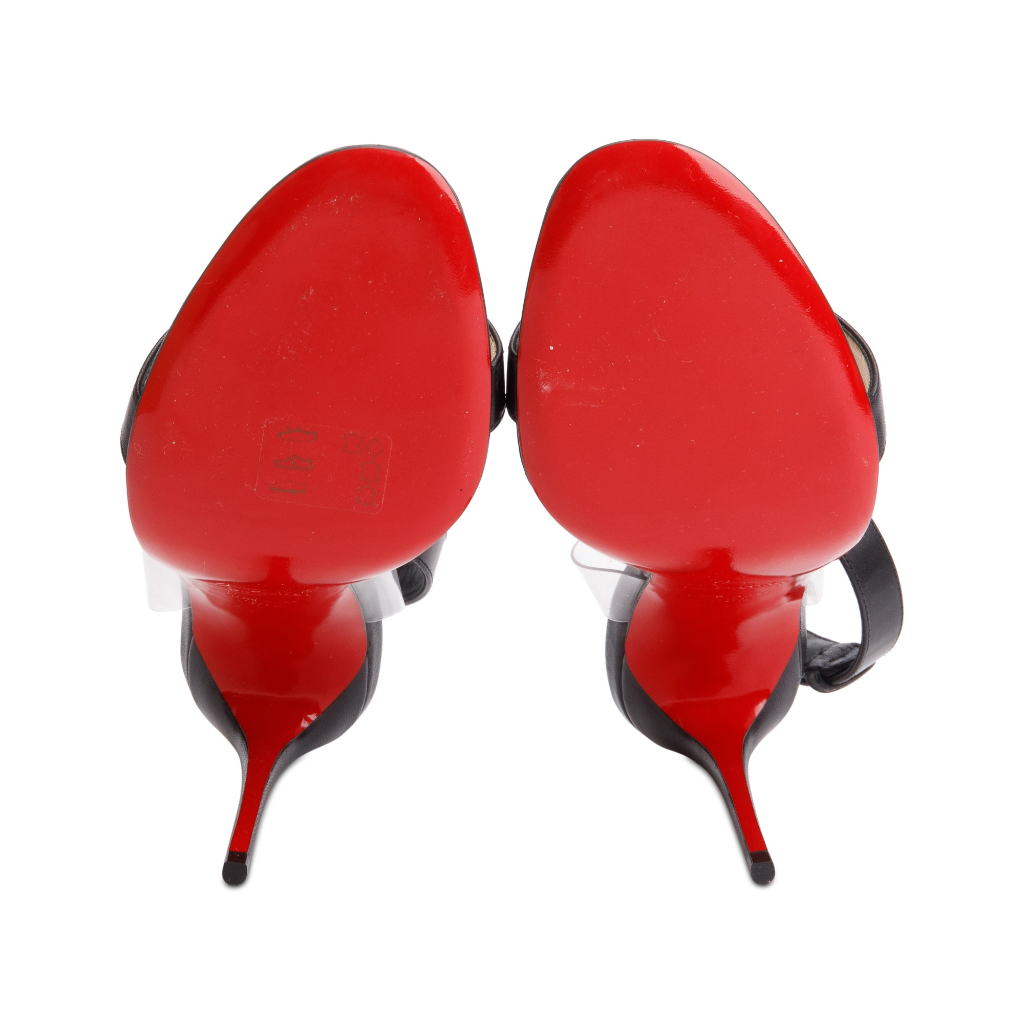 Christian Louboutin Black Nappa Leather Jonatina 100 Pumps, Size 38.5 w/ Box