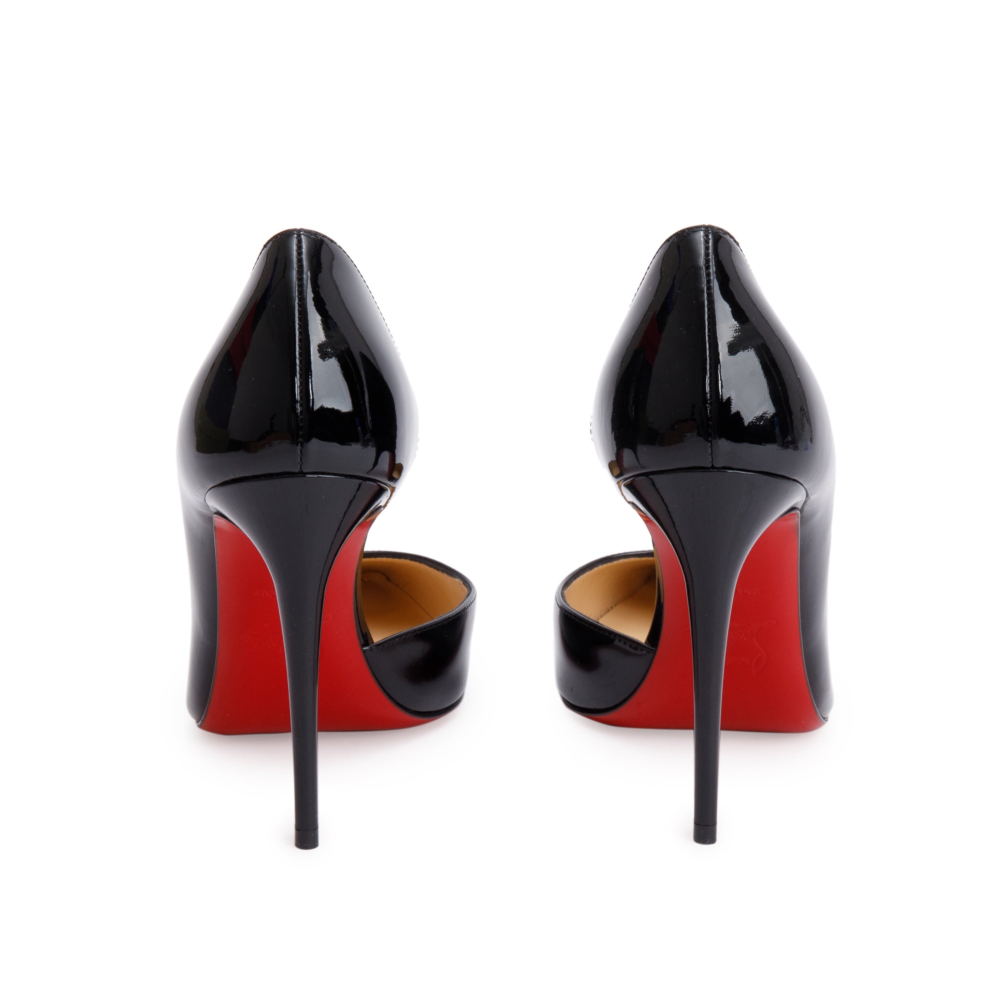 Christian Louboutin Black Patent Leather Iriza 100 Pumps, Size 36 w/ Box