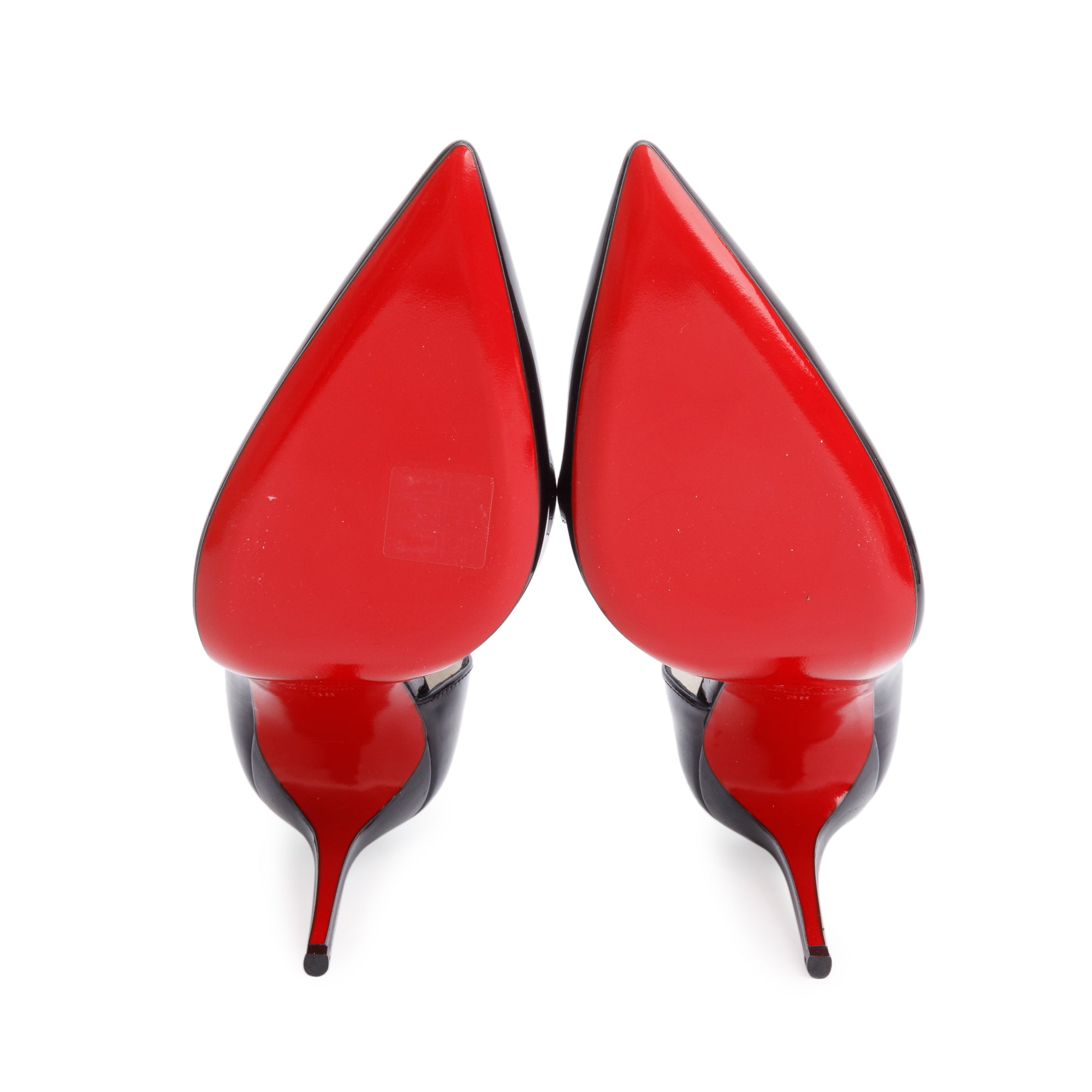 Christian Louboutin Black Patent Leather Iriza 100 Pumps, Size 38 w/ Box