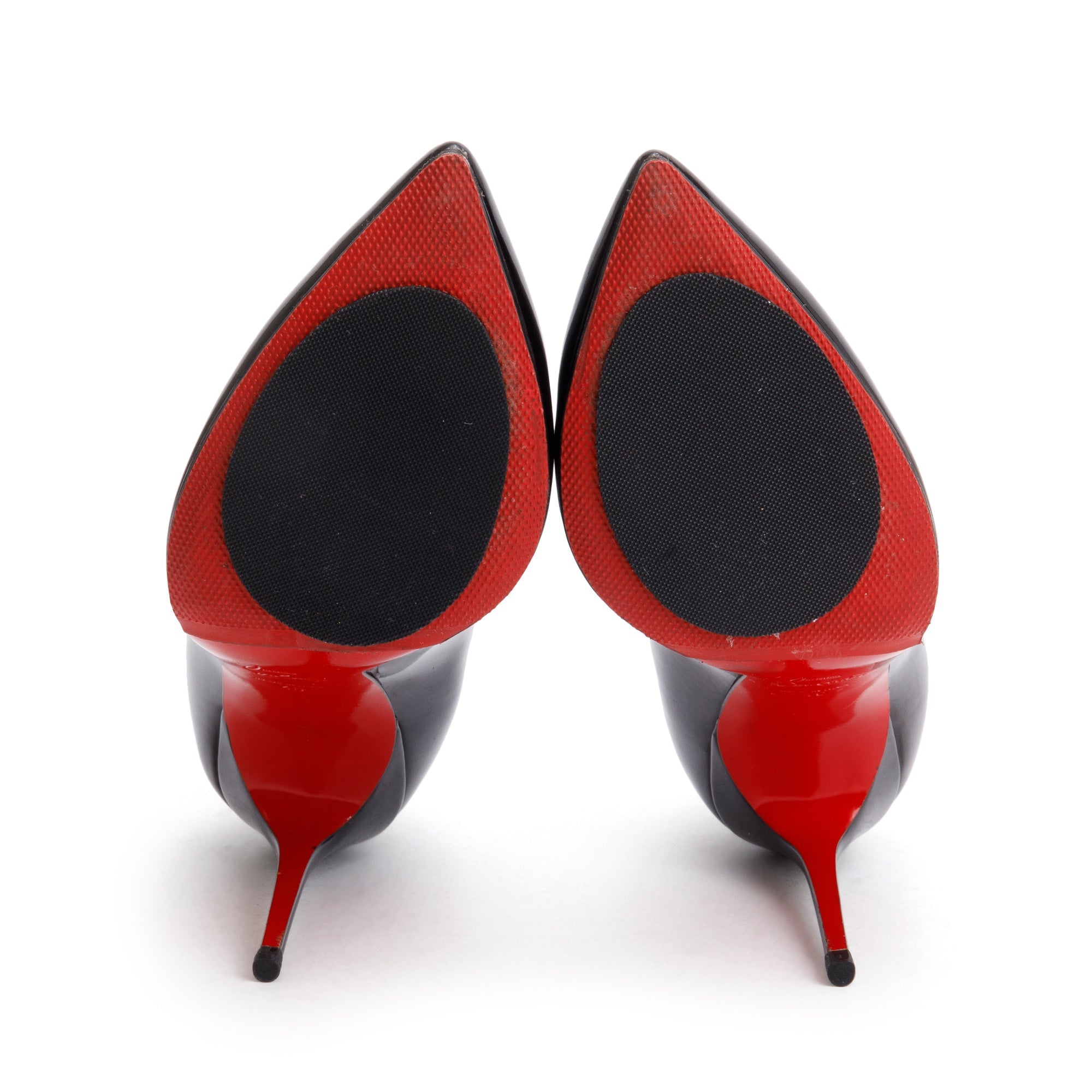 Christian Louboutin Black Patent Leather Pigalle 100 Pumps, Size 40