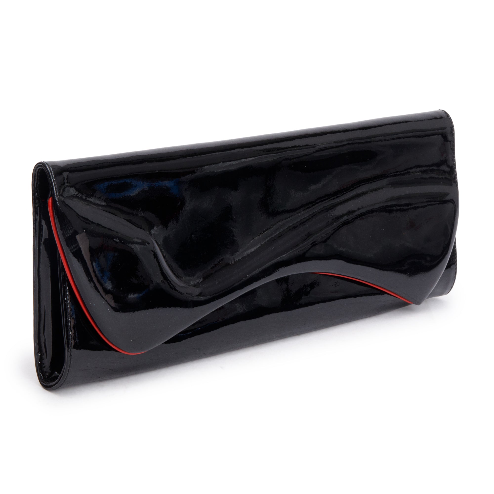 Christian Louboutin Black Patent Leather Pigalle Clutch