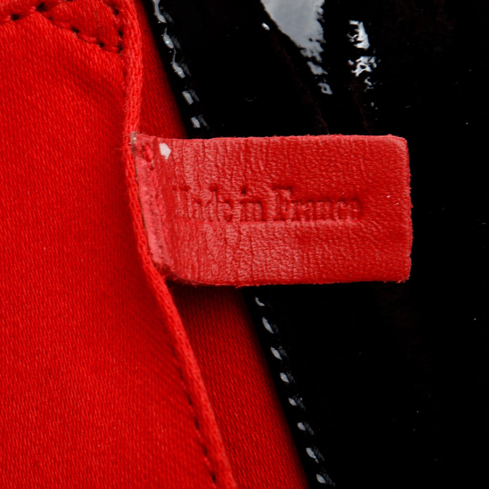 Christian Louboutin Black Patent Leather Pigalle Clutch