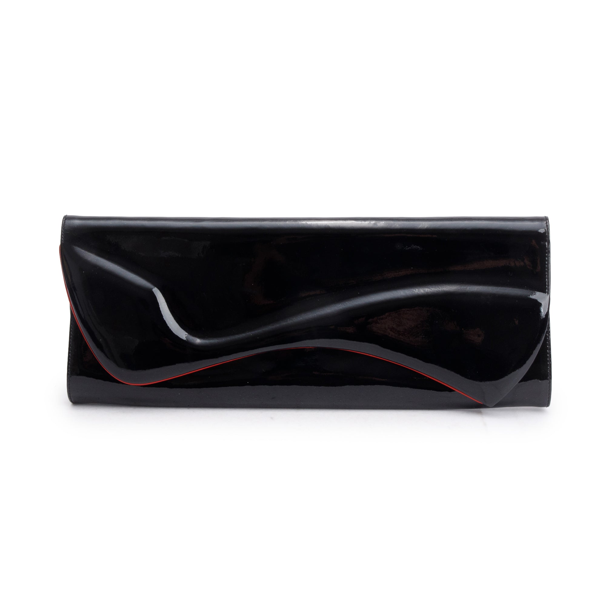 Christian Louboutin Black Patent Leather Pigalle Clutch