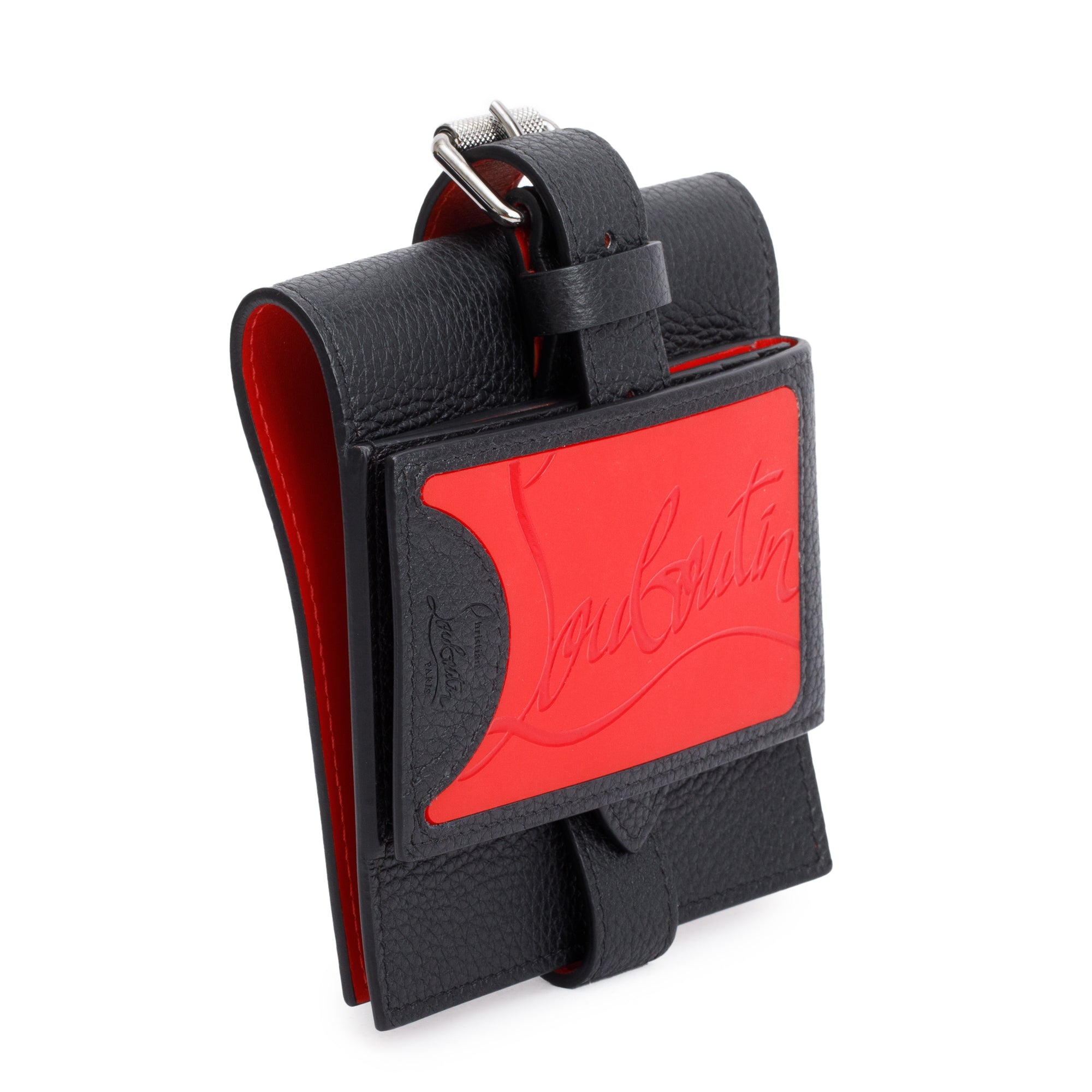Christian Louboutin Black/Red Leather Multi M Carlos Card Holder