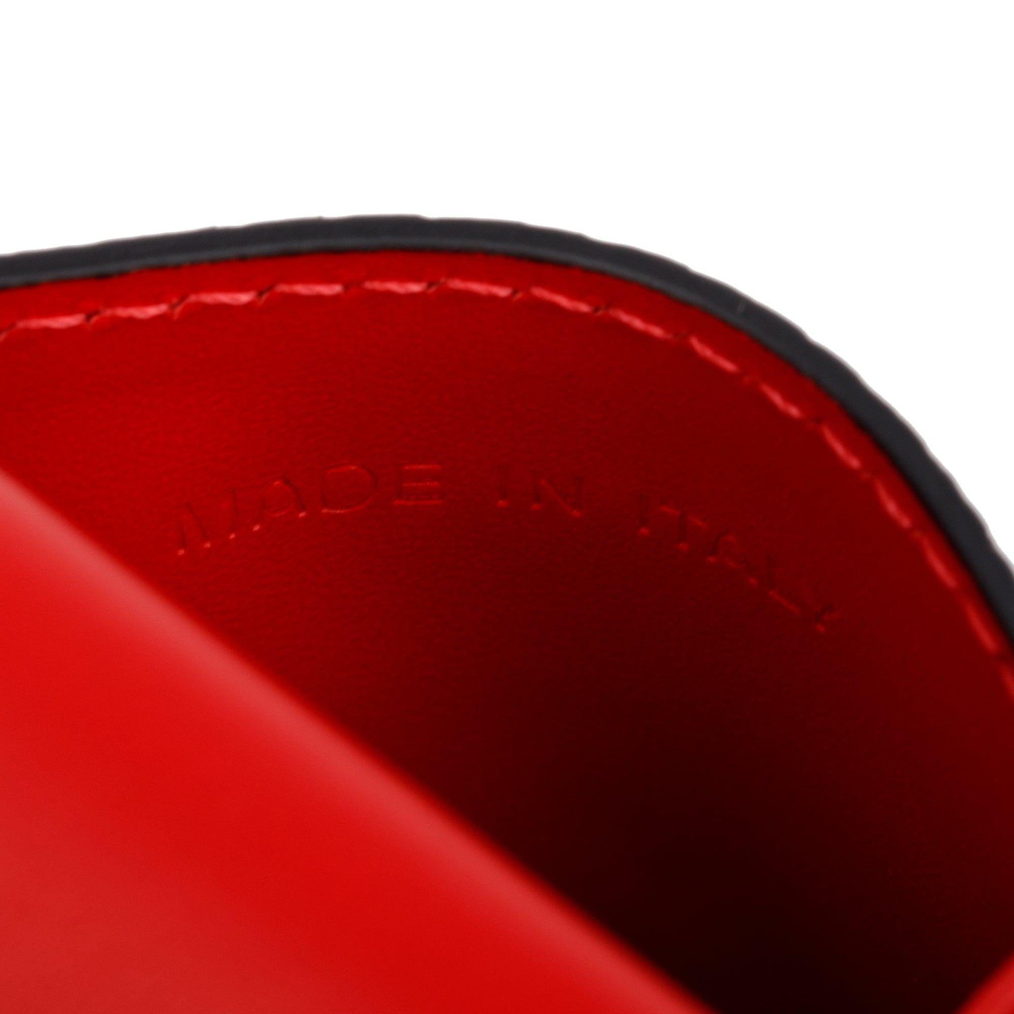 Christian Louboutin Black/Red Leather Multi M Carlos Card Holder