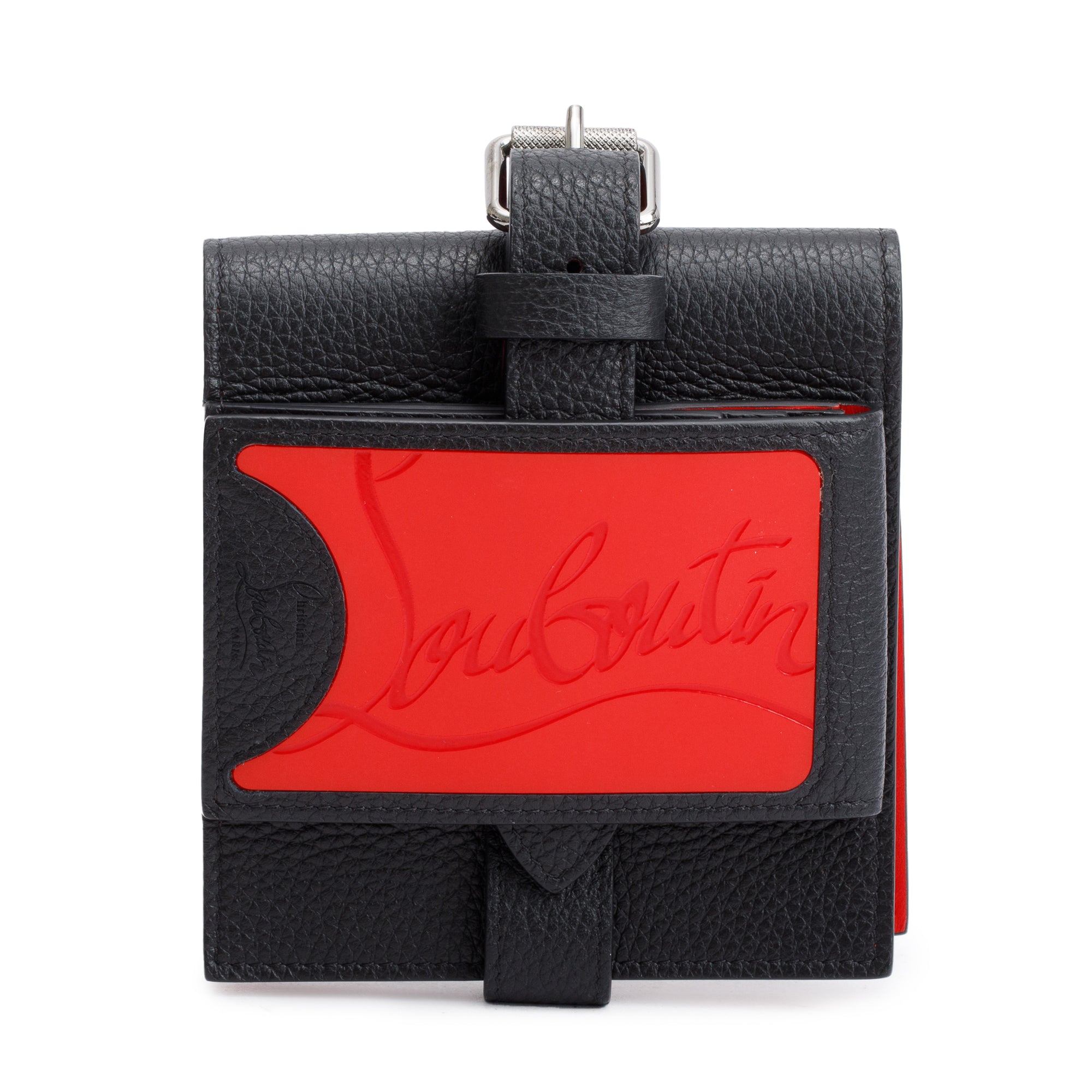 Christian Louboutin Black/Red Leather Multi M Carlos Card Holder