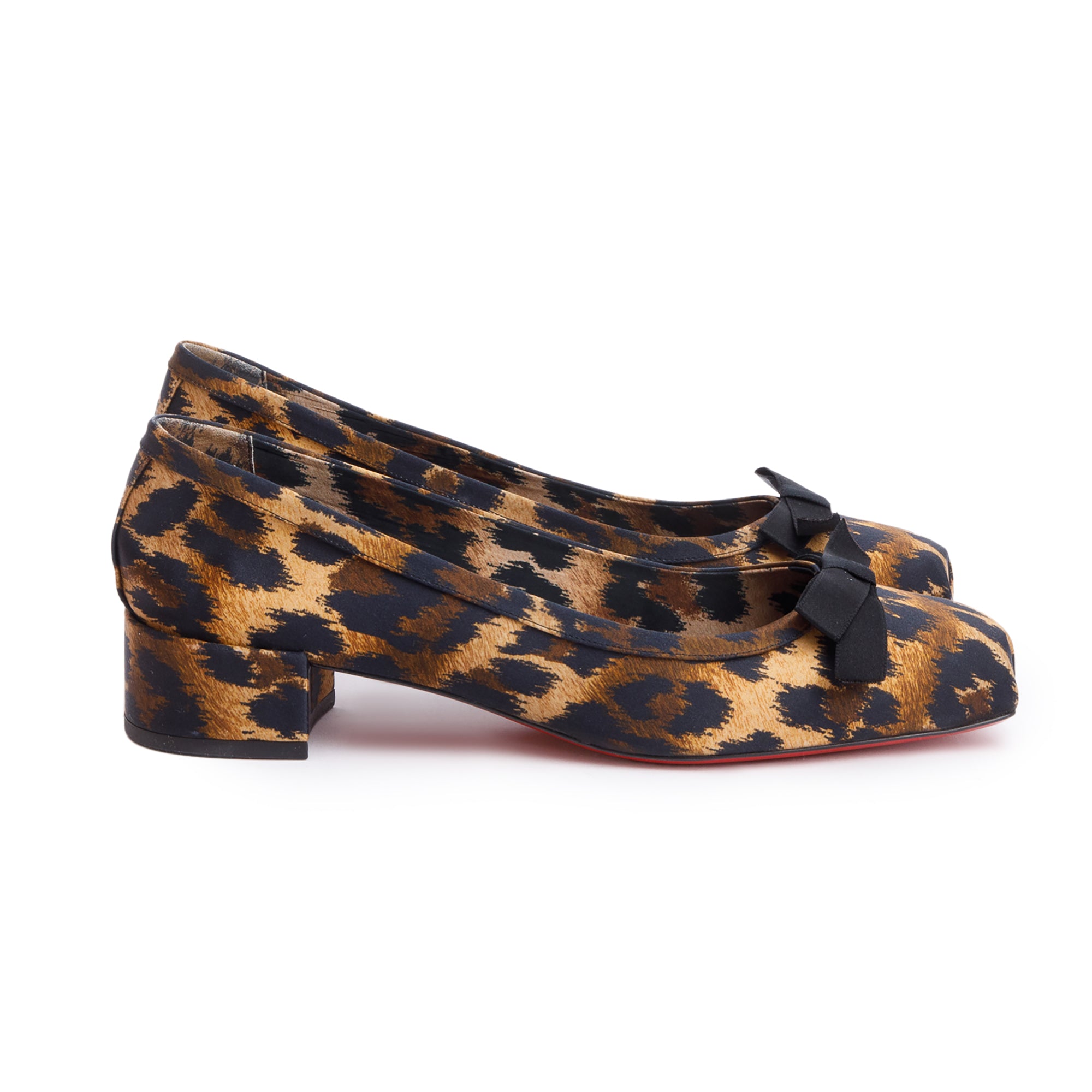 Christian Louboutin Brown Leopard Print Mamaflirt 30 Flat Shoes, Size 41.5 w/ Box