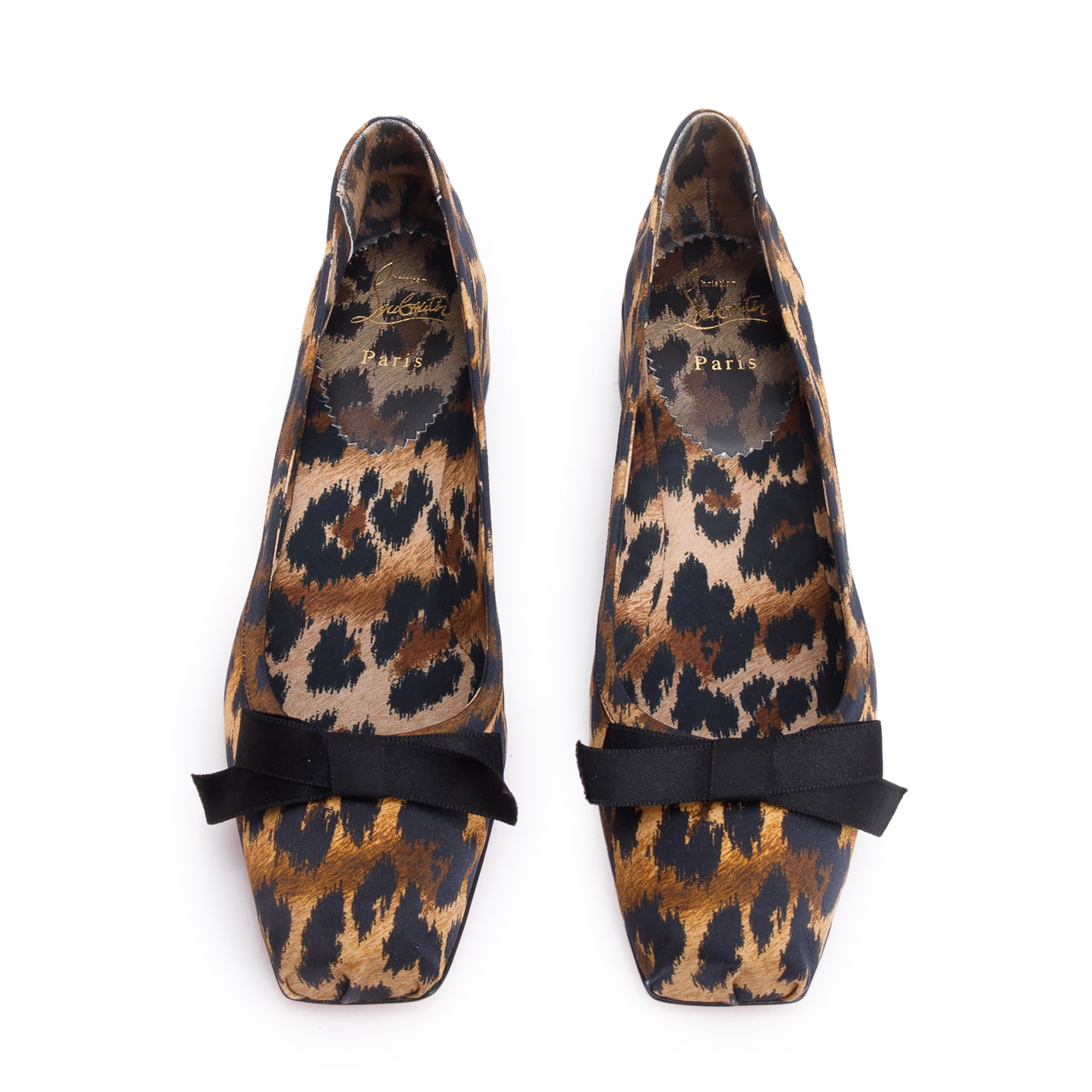 Christian Louboutin Brown Leopard Print Mamaflirt 30 Flat Shoes, Size 41.5 w/ Box