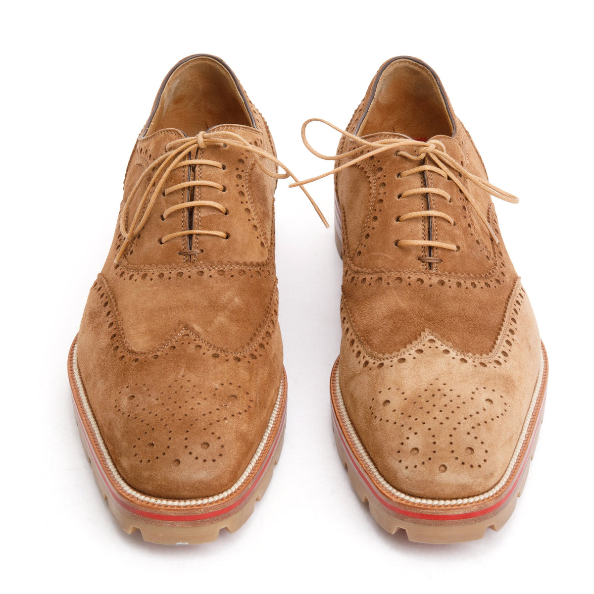 Christian Louboutin ブラウン モカシン／サイズ39 Christian Louboutin Brown Veau Velours Mens Charlie Me Oxfords