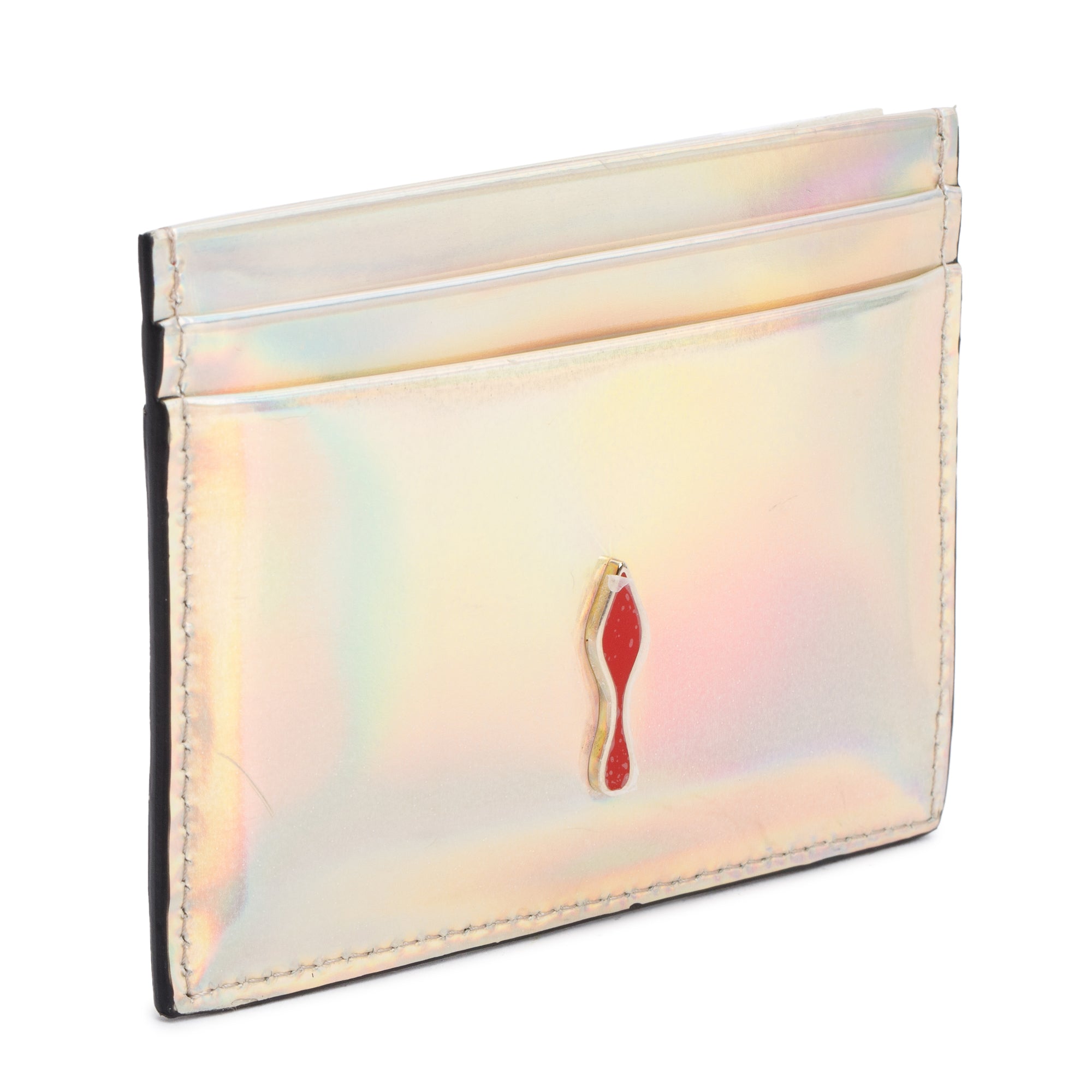 Christian Louboutin Metallic Gold Calfskin Leather Kios Card Holder