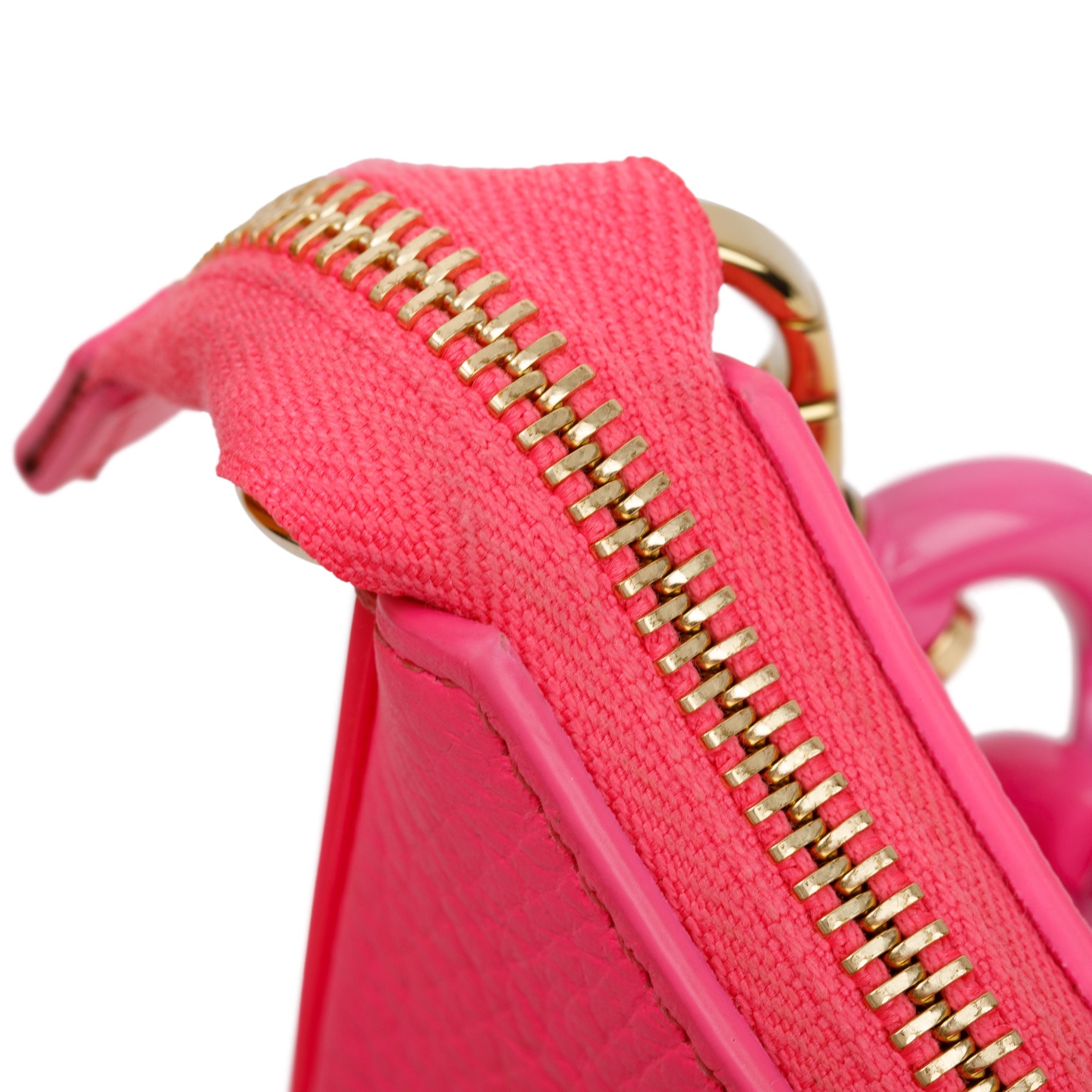 Christian Louboutin Pink Calf Leather & Rubber Mini Loubila Shoulder Bag w/ Strap, Box & Receipt