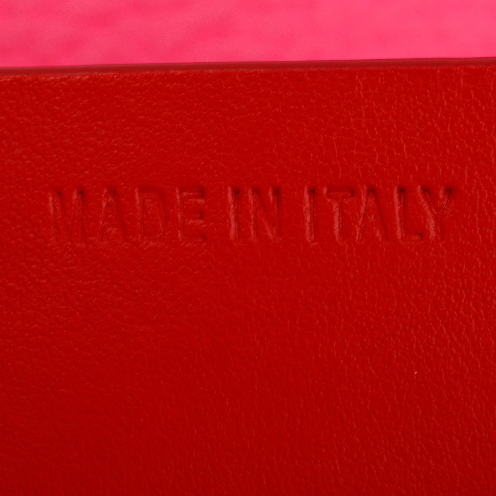 Christian Louboutin Pink Calf Leather & Rubber Mini Loubila Shoulder Bag w/ Strap, Box & Receipt