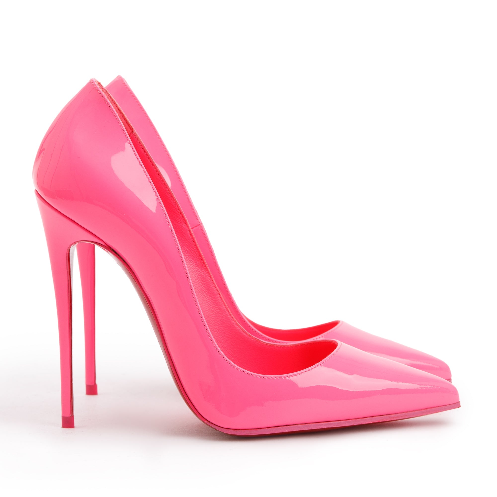Christian Louboutin Pink Patent Leather So Kate 120 Pumps, Size 36.5 w/ Box & Receipt