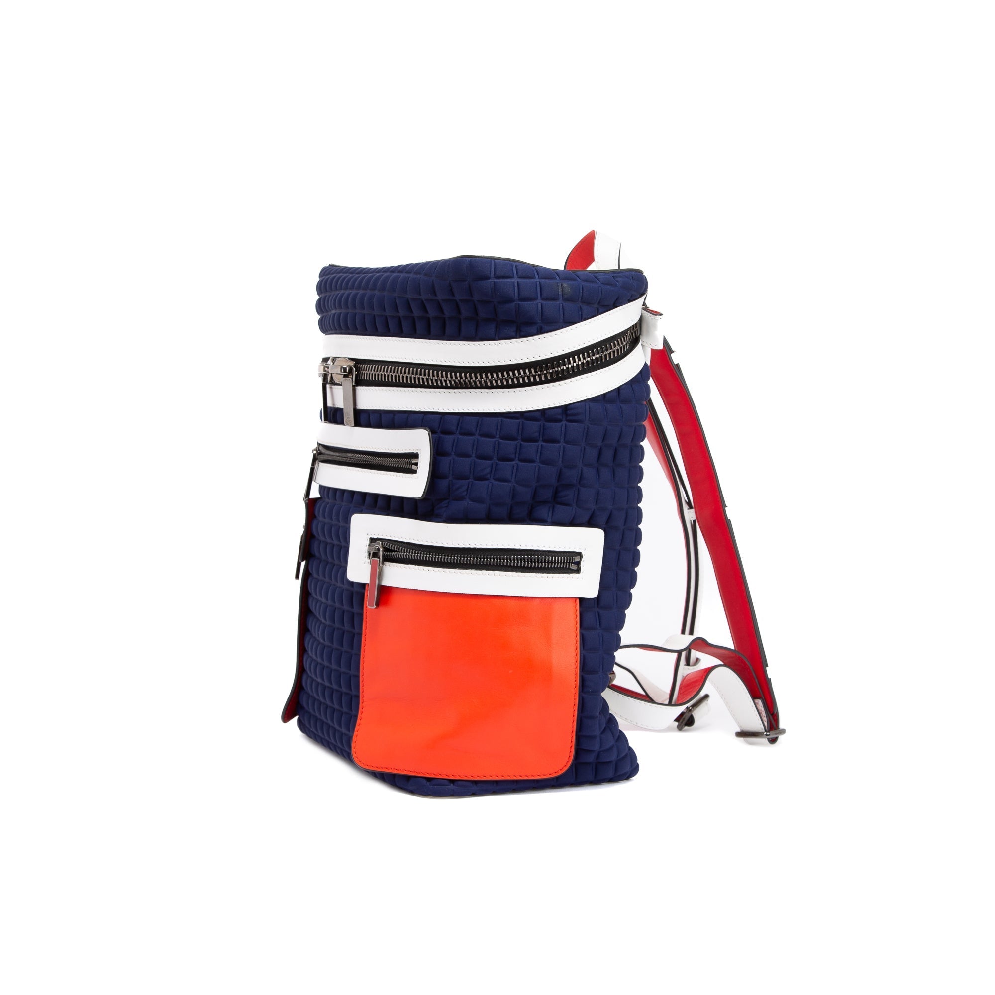 Christian Louboutin Quilted Neoprene Leather Trimmed Backpack