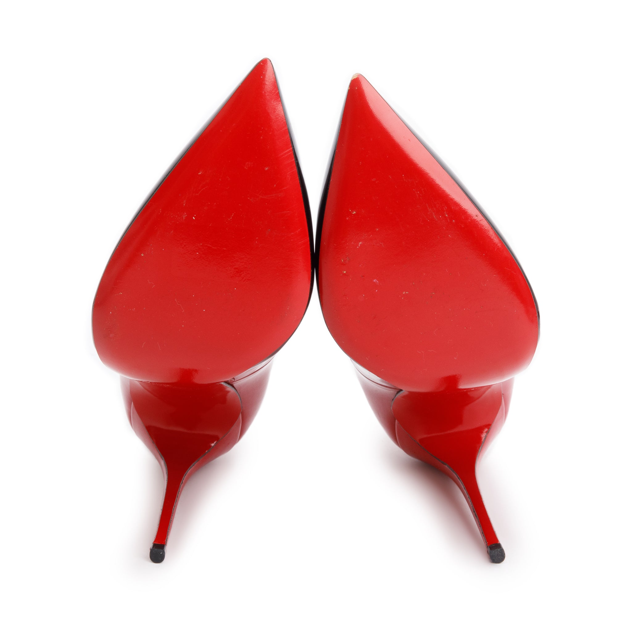 Christian Louboutin Red Ombre Patent Leather So Kate 120 Pumps, Size 38.5