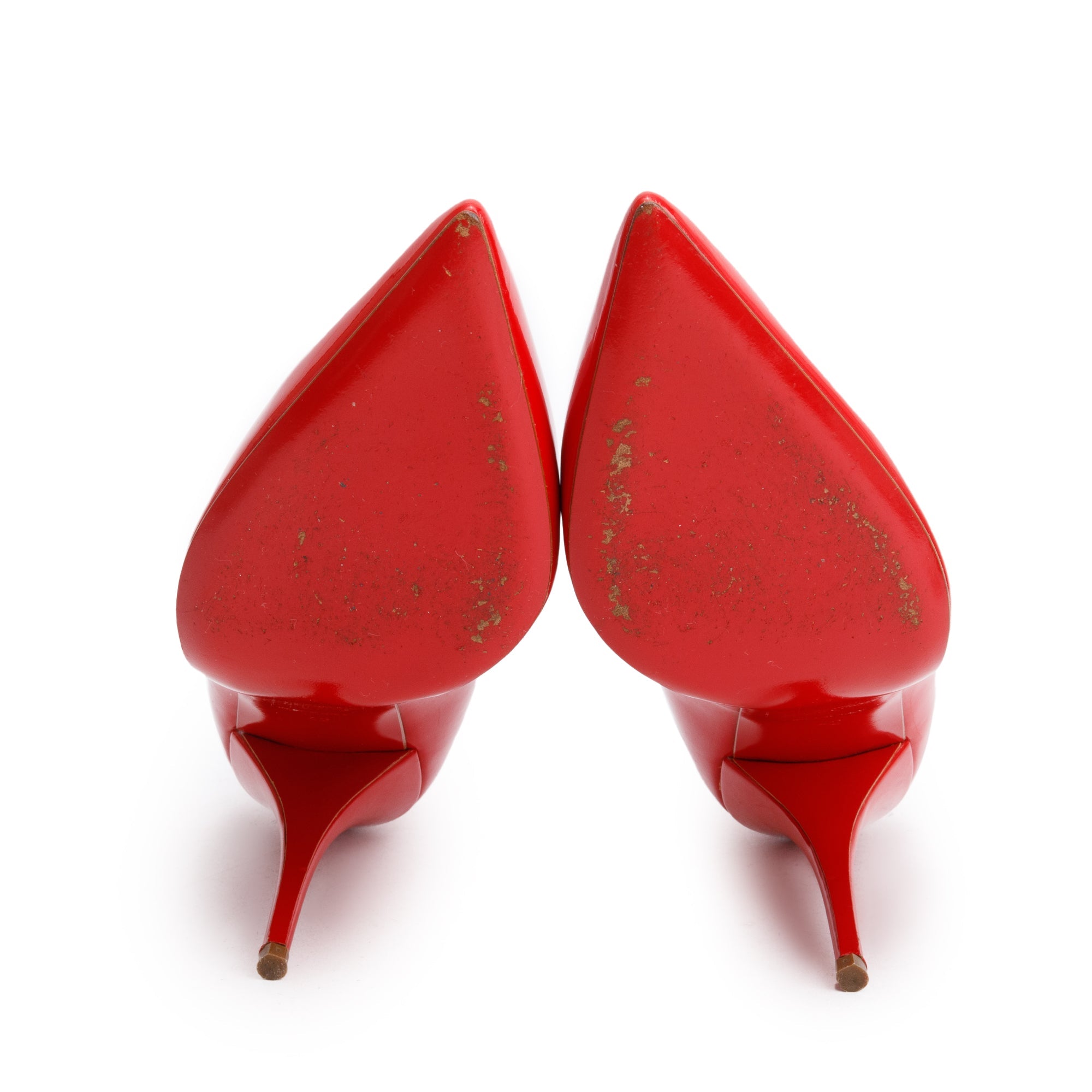 Christian Louboutin Red Patent Leather Pigalle 100 Pumps, Size 42