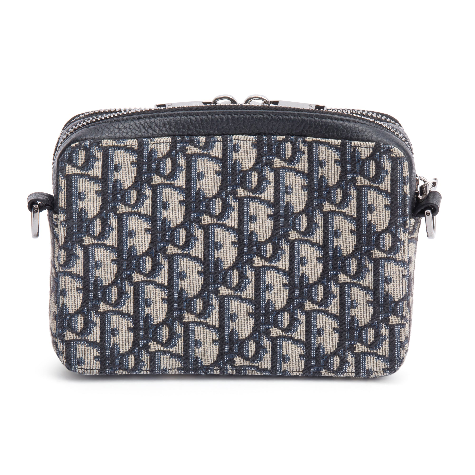 Christion Dior 2023 Oblique Jacquard Zipped Pouch Crossbody w/ Box, Receipt & Strap