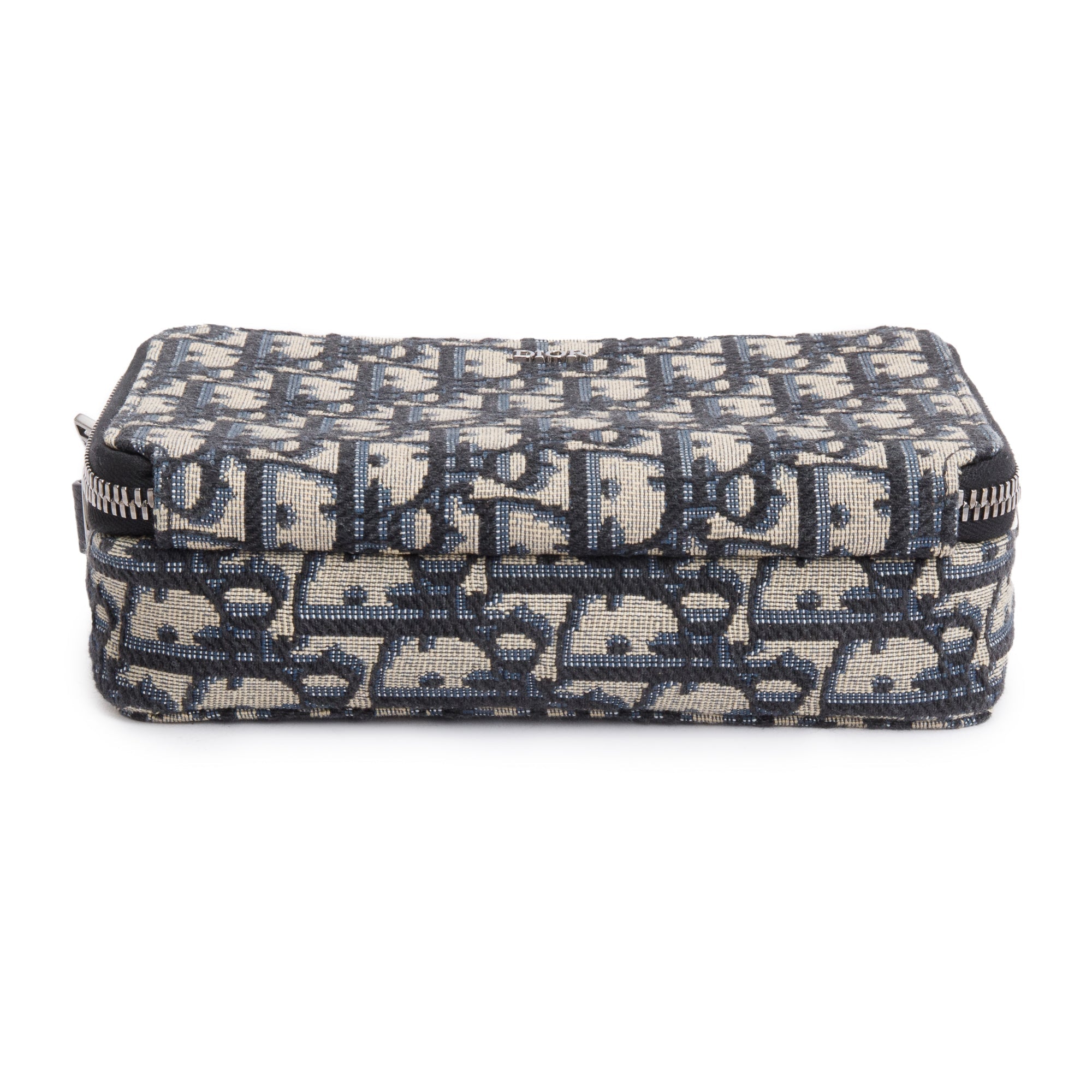 Christion Dior 2024 Oblique Jacquard Zipped Pouch w/ Receipt & Strap